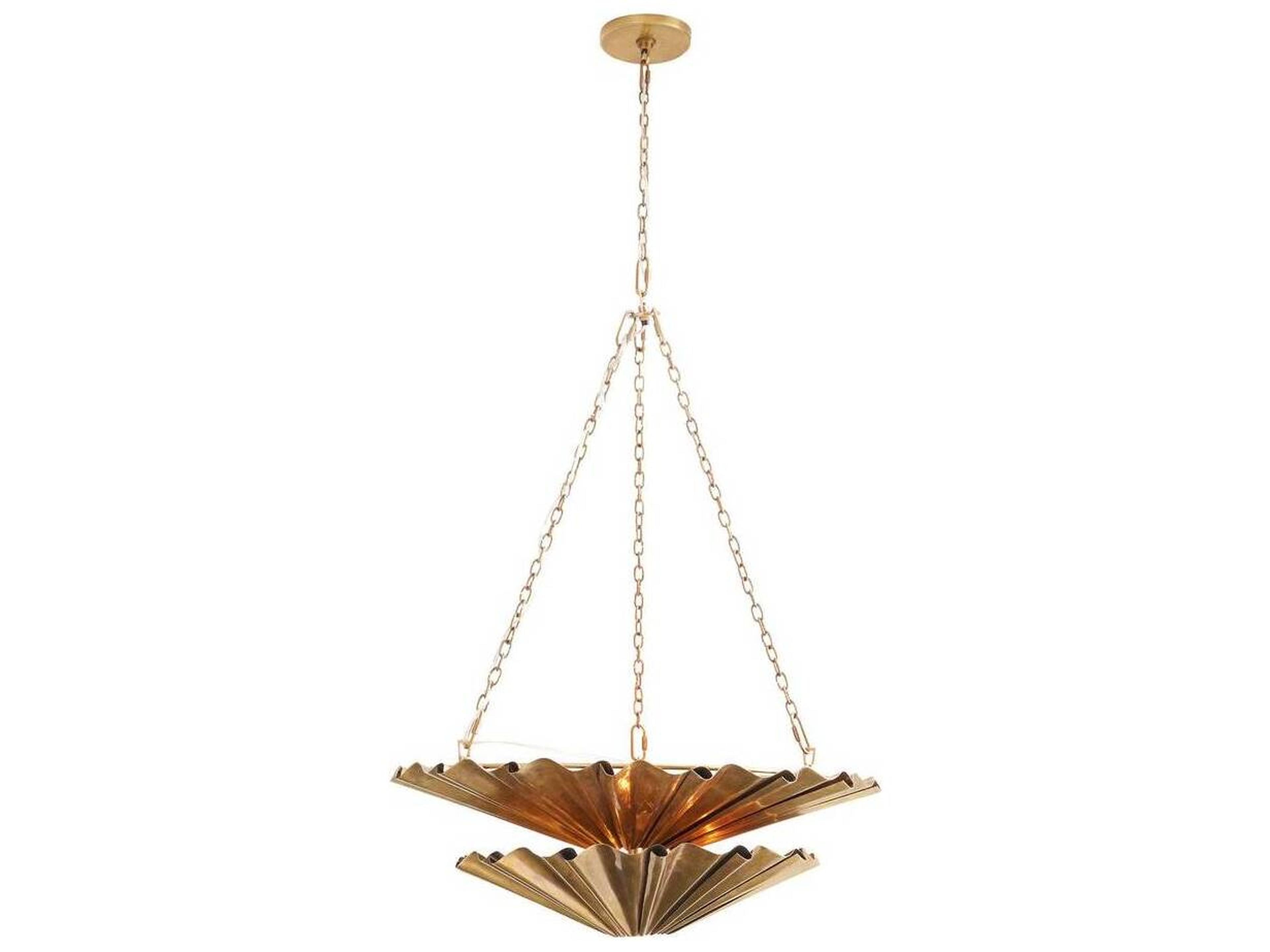 Arteriors Home Katya 9-Light Vintage Brass Pendant