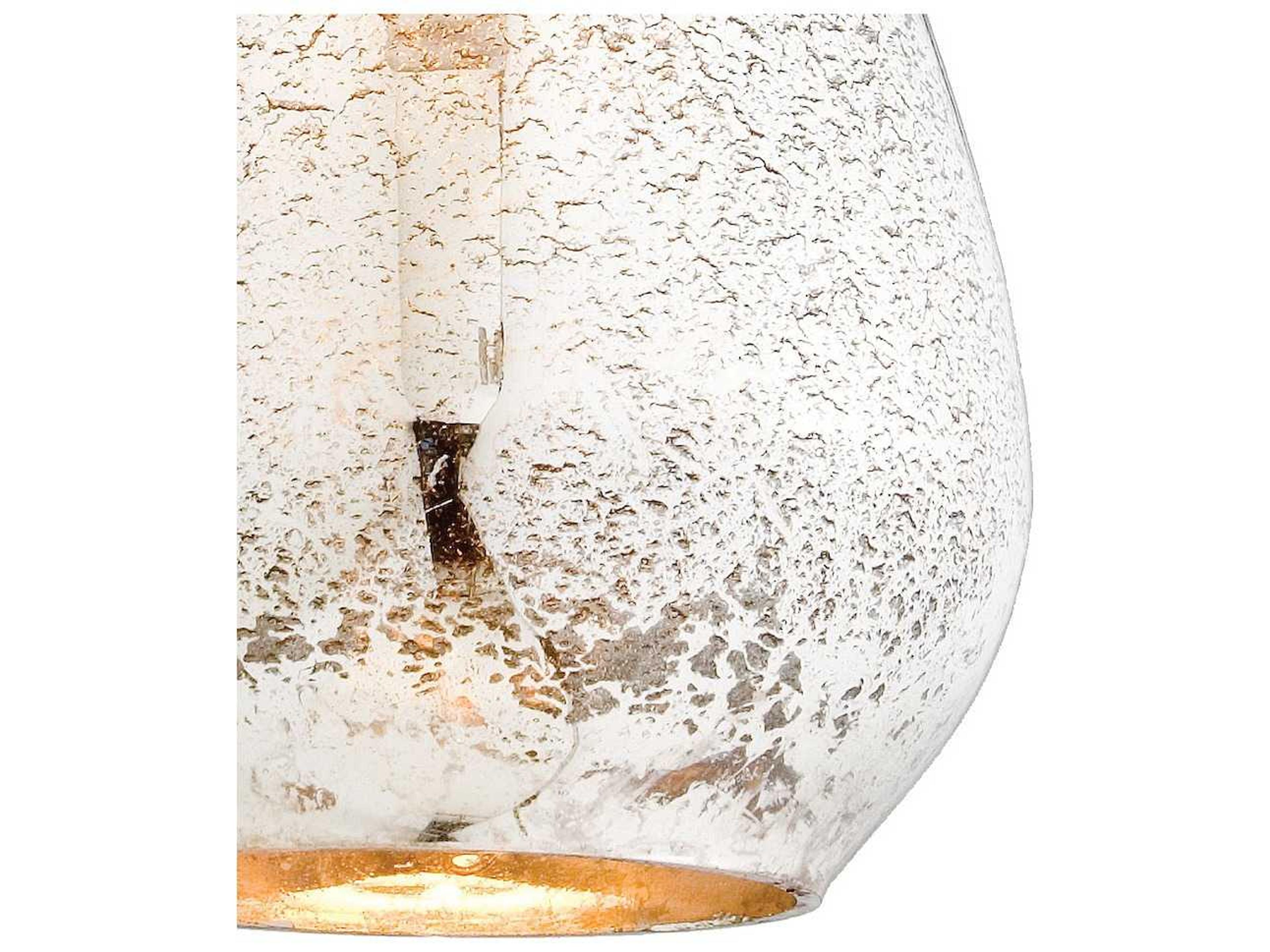 Arteriors Home Arianna 1-Light Antique Mercury Glass Gray Bell Linear Pendant