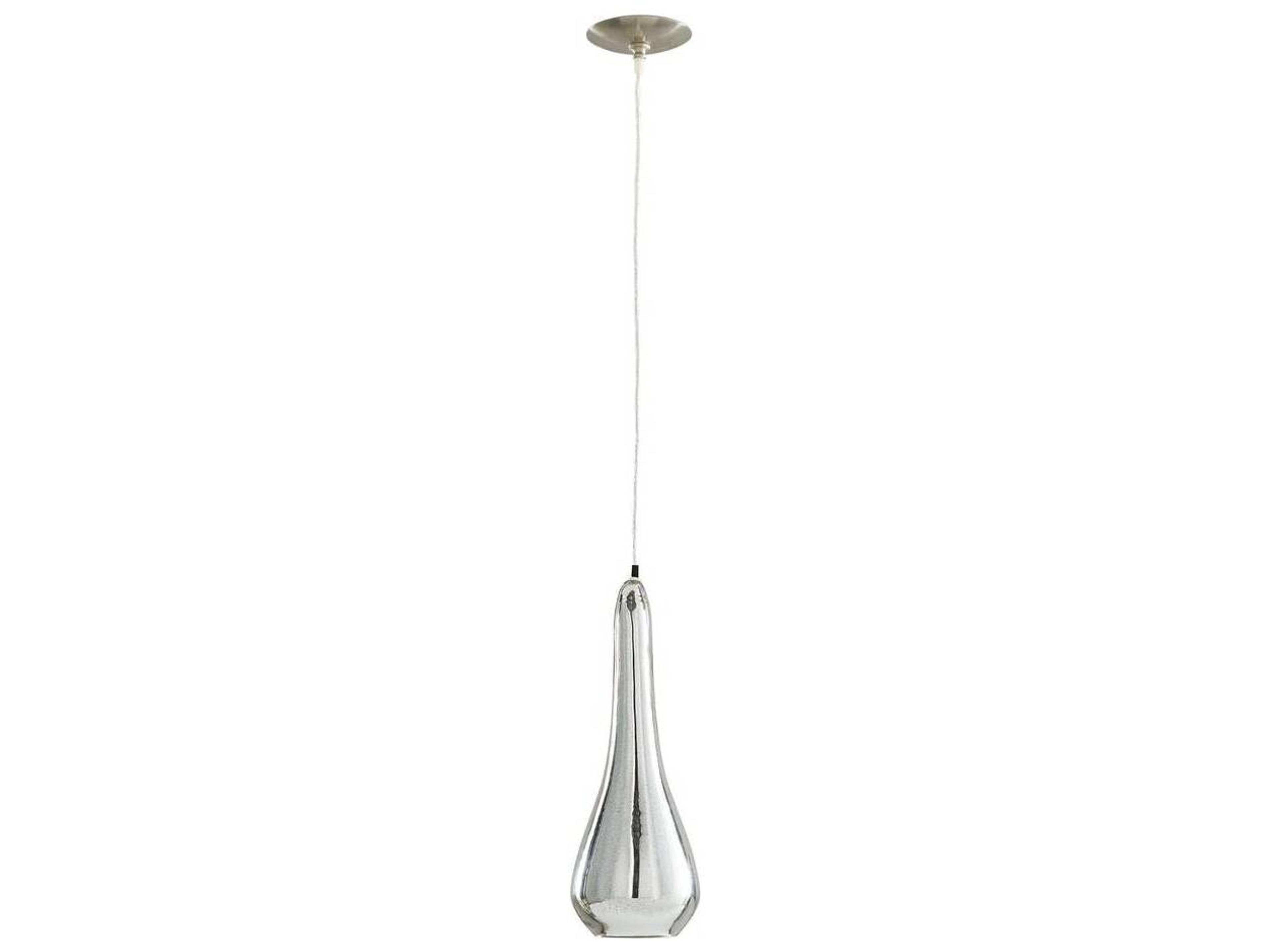 Arteriors Home Arianna 1-Light Antique Mercury Glass Gray Bell Linear Pendant