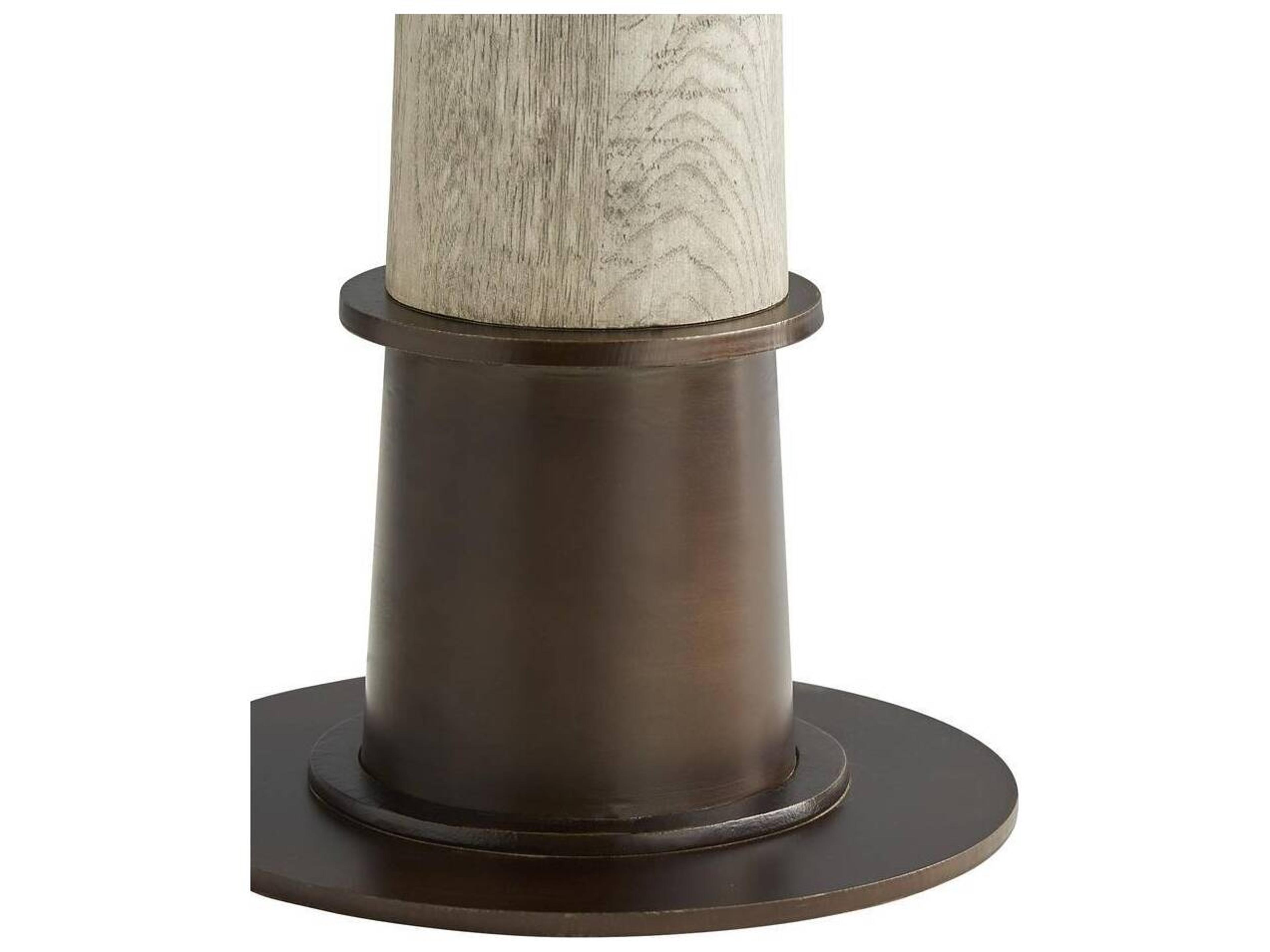 Arteriors Home Kamile Round Wood Natural Iron End Table
