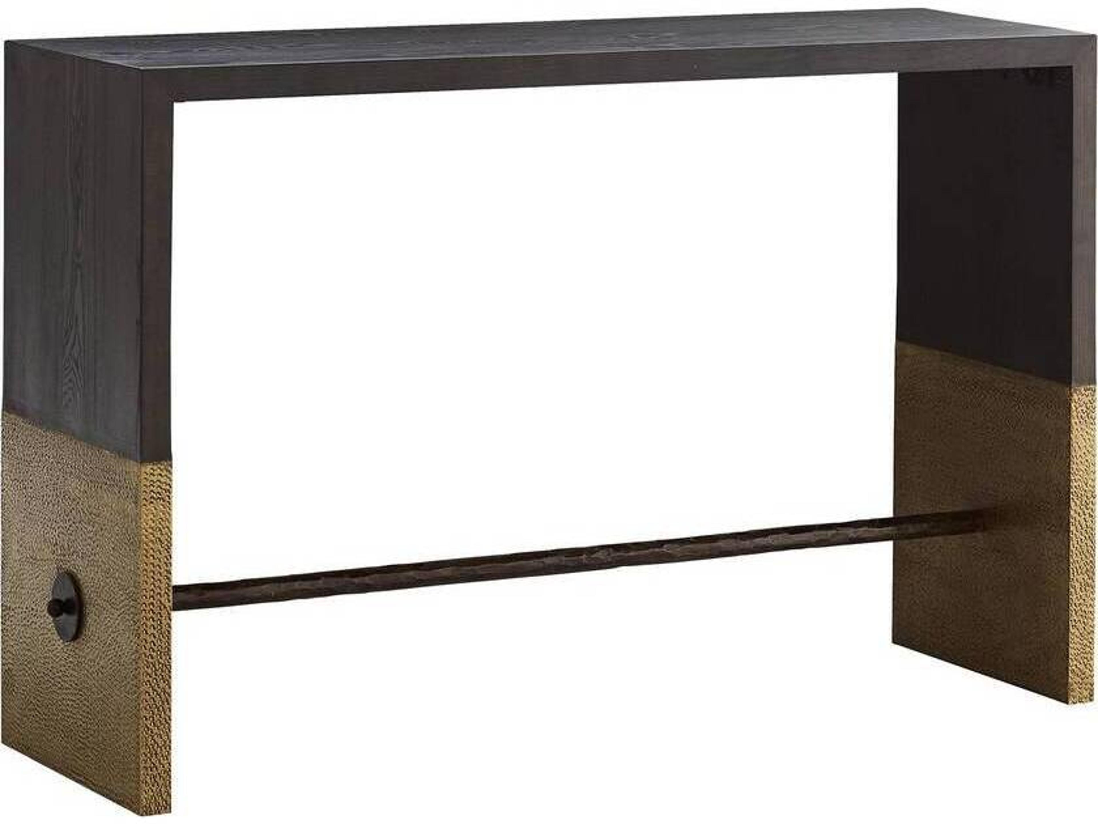 Arteriors Home Lyle Rectangular Wood Cerused Sable Console Table