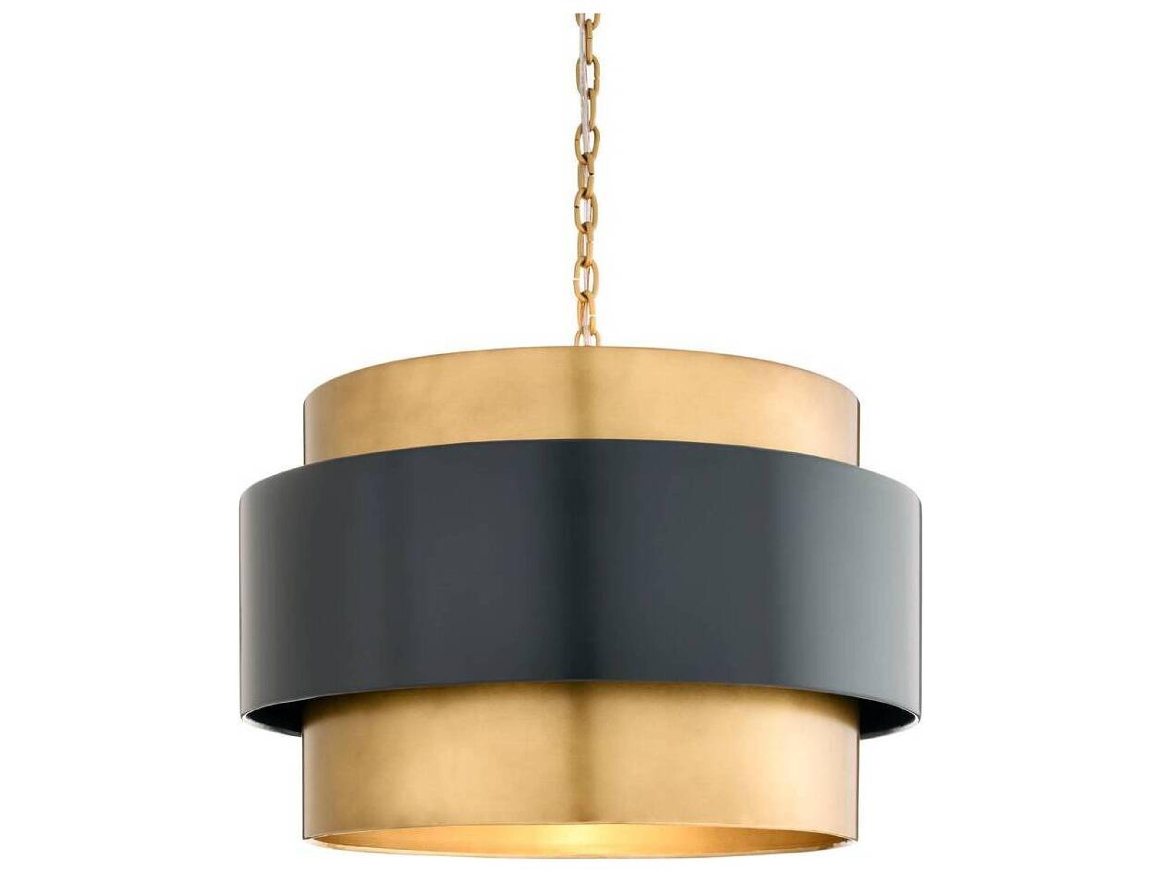 Arteriors Home Nolan 1-Light Vintage Brass Antique Drum Pendant