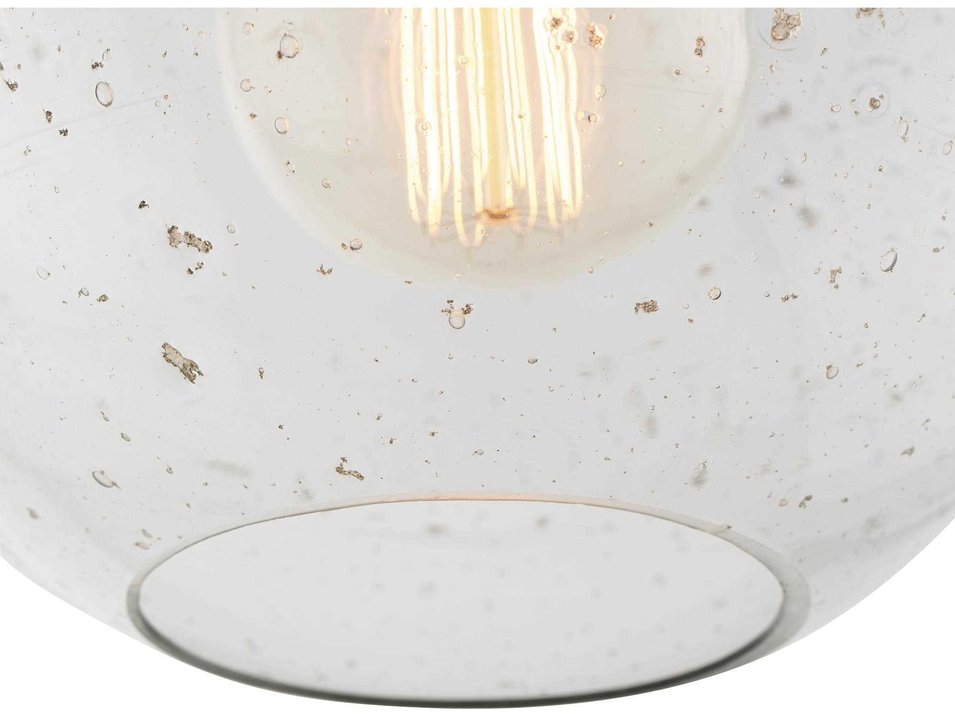 Arteriors Home Monica 1-Light Sand Infused Glass Clear Globe Linear Pendant