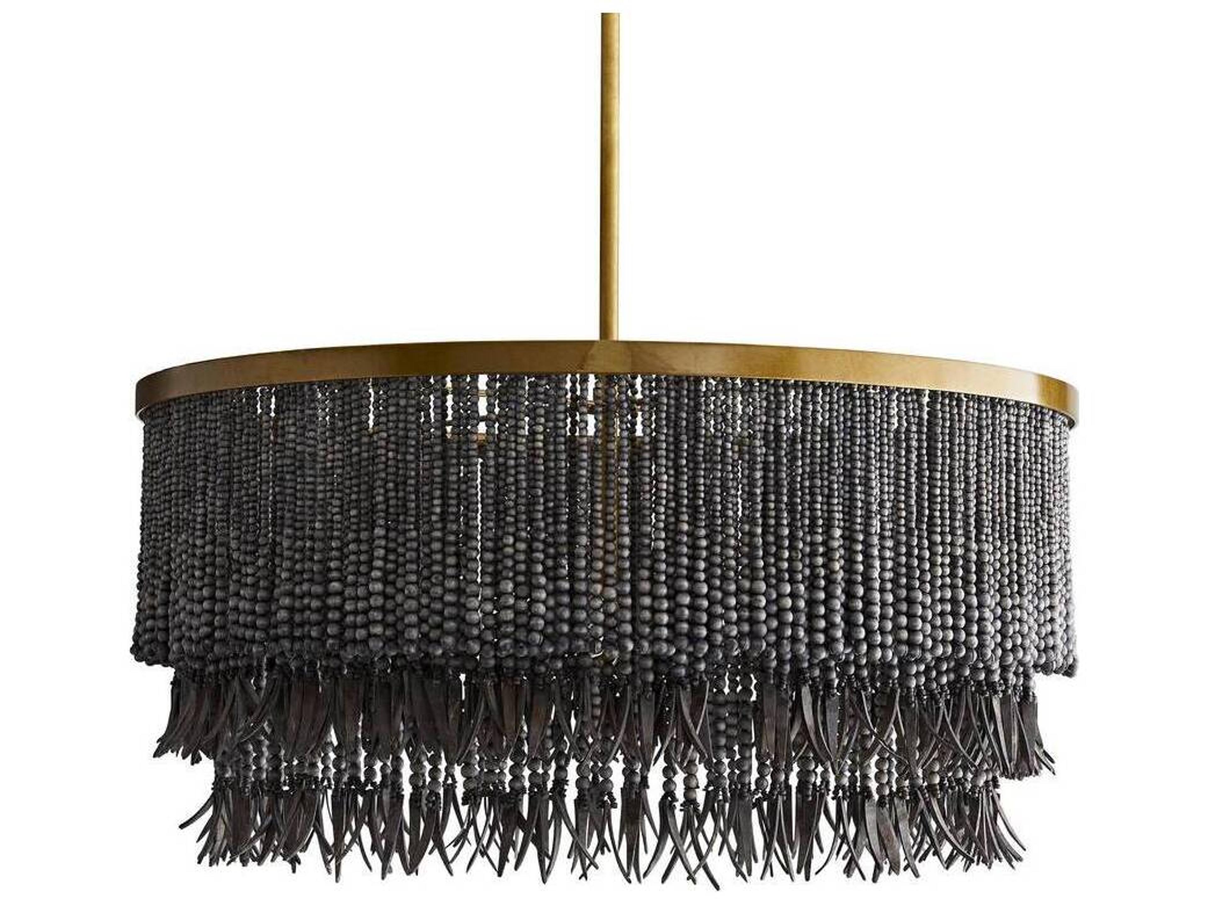 Arteriors Home Baja 3-Light Antique Brass Gray Pendant