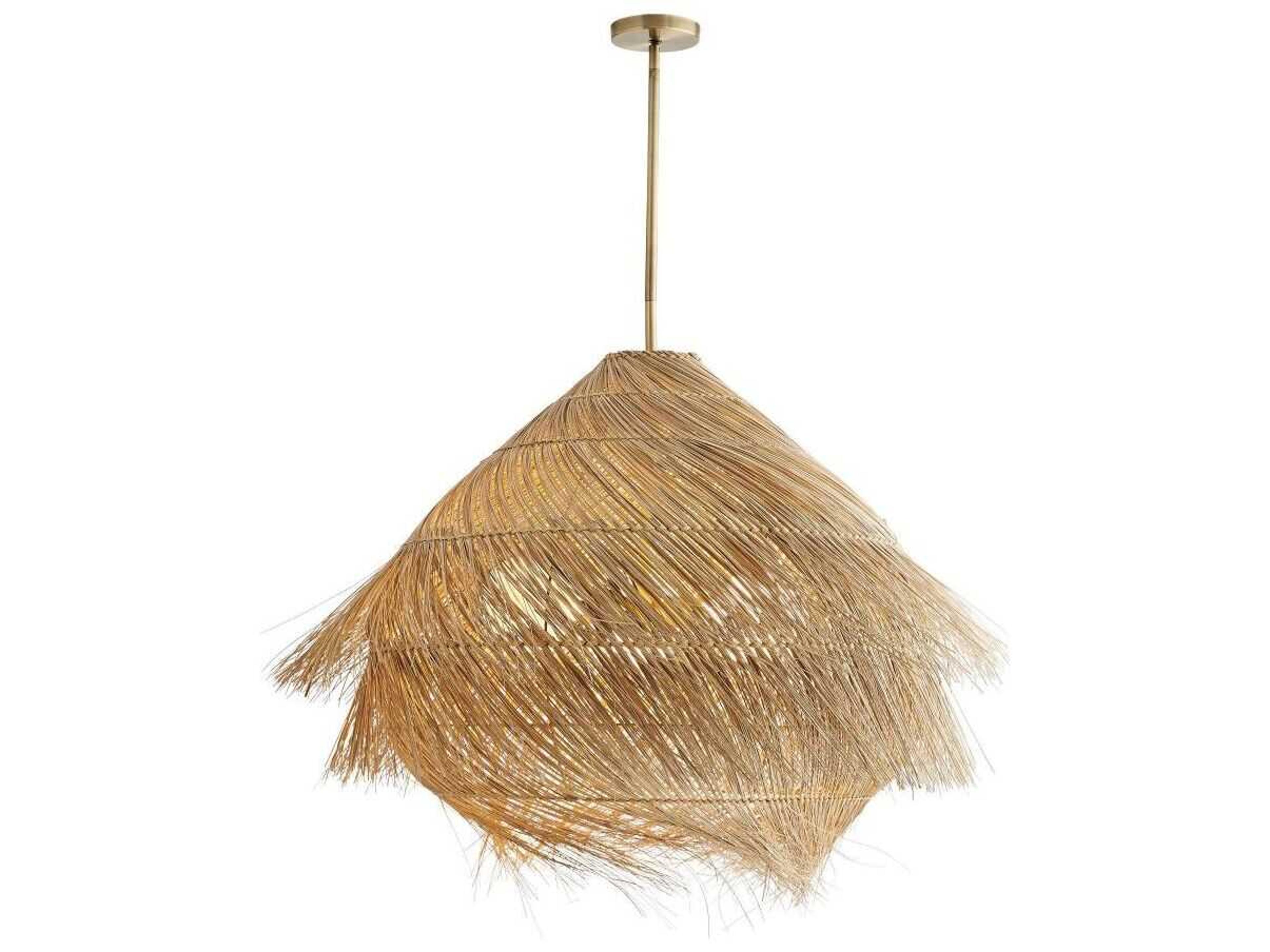 Arteriors Home Ashburn 3-Light Antique Brass Brown Pendant