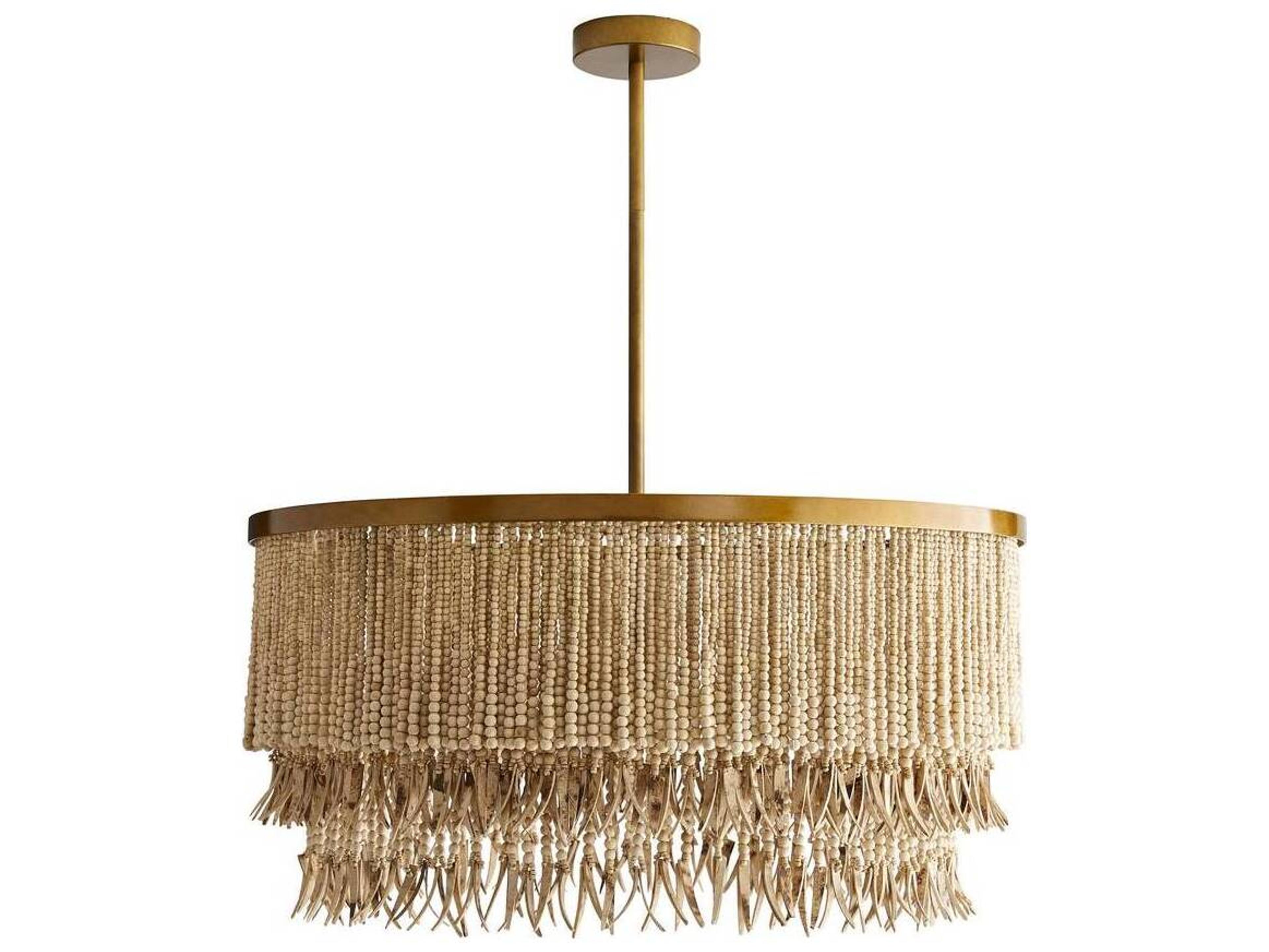 Arteriors Home Baja 3-Light Antique Brass Brown Pendant