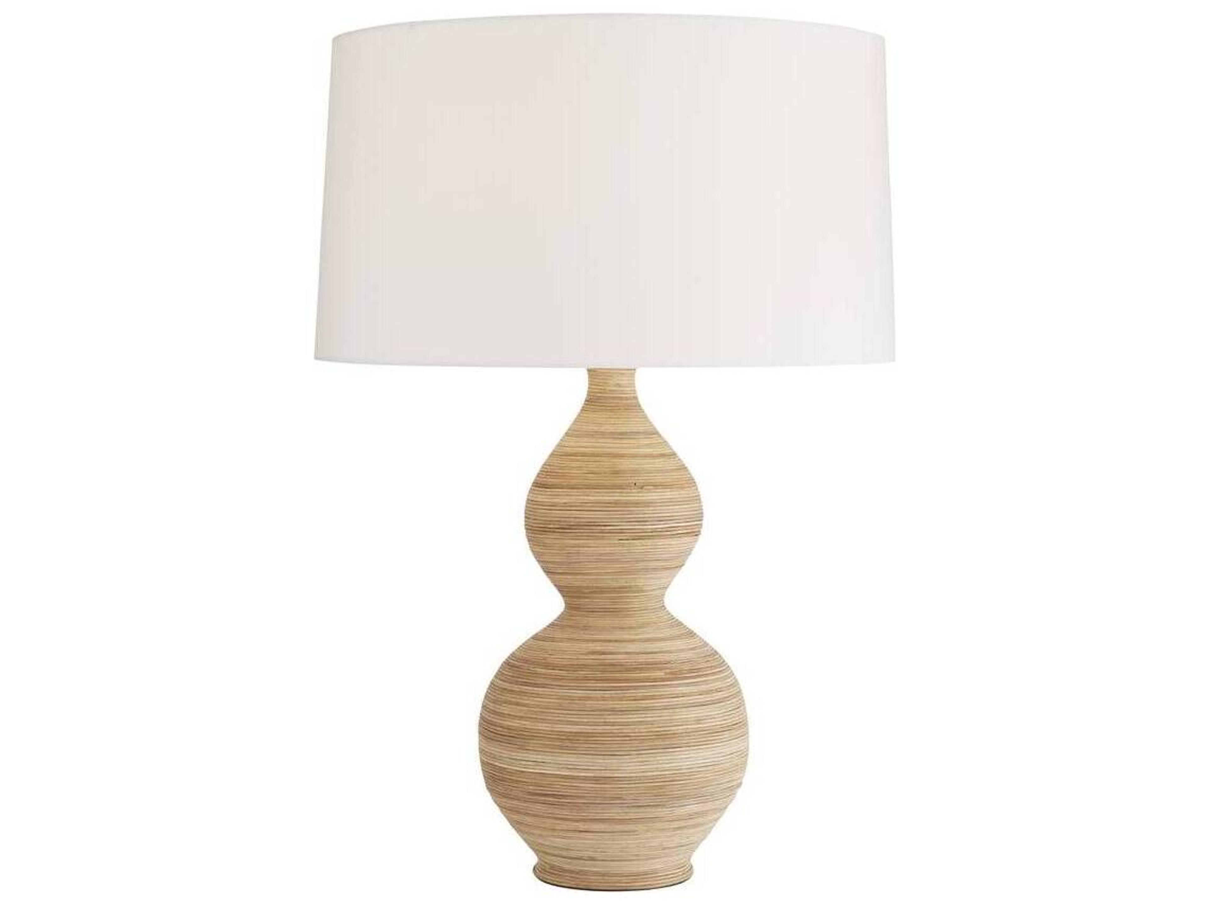 Arteriors Home Donna Natural Rattan Brown Buffet Lamp