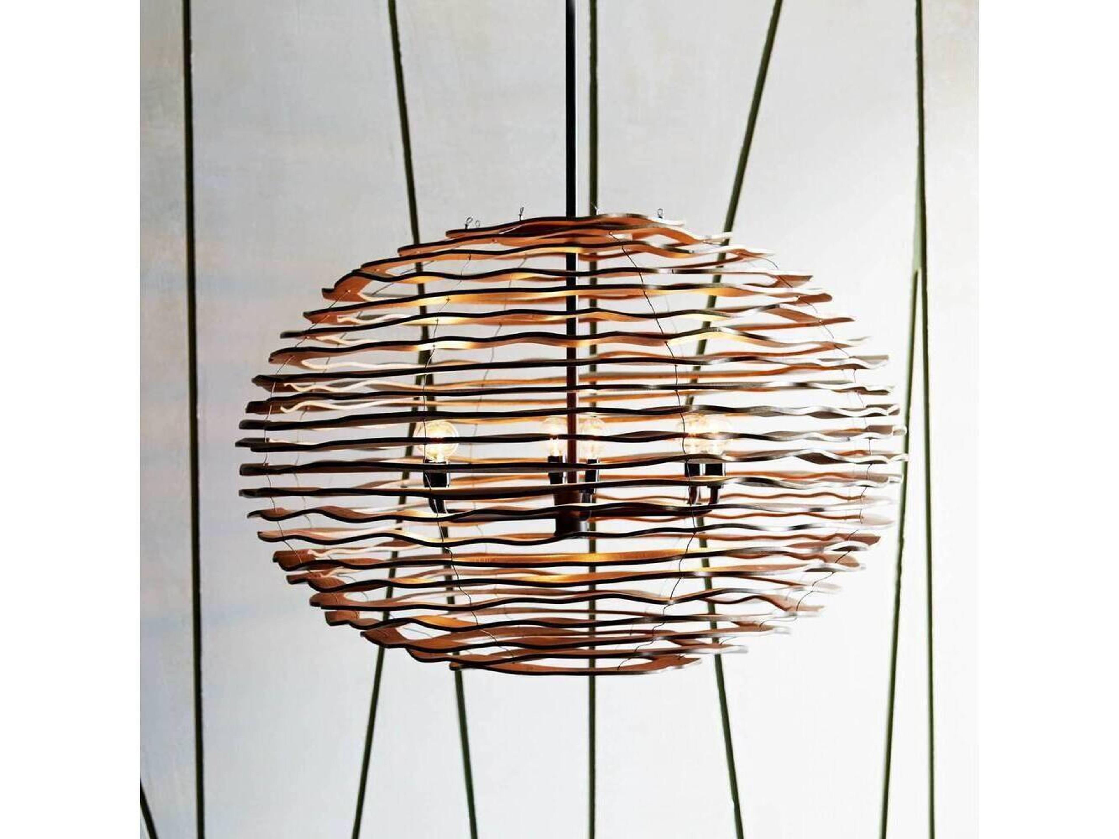 Arteriors Home Rook 1-Light Black Wood Pendant