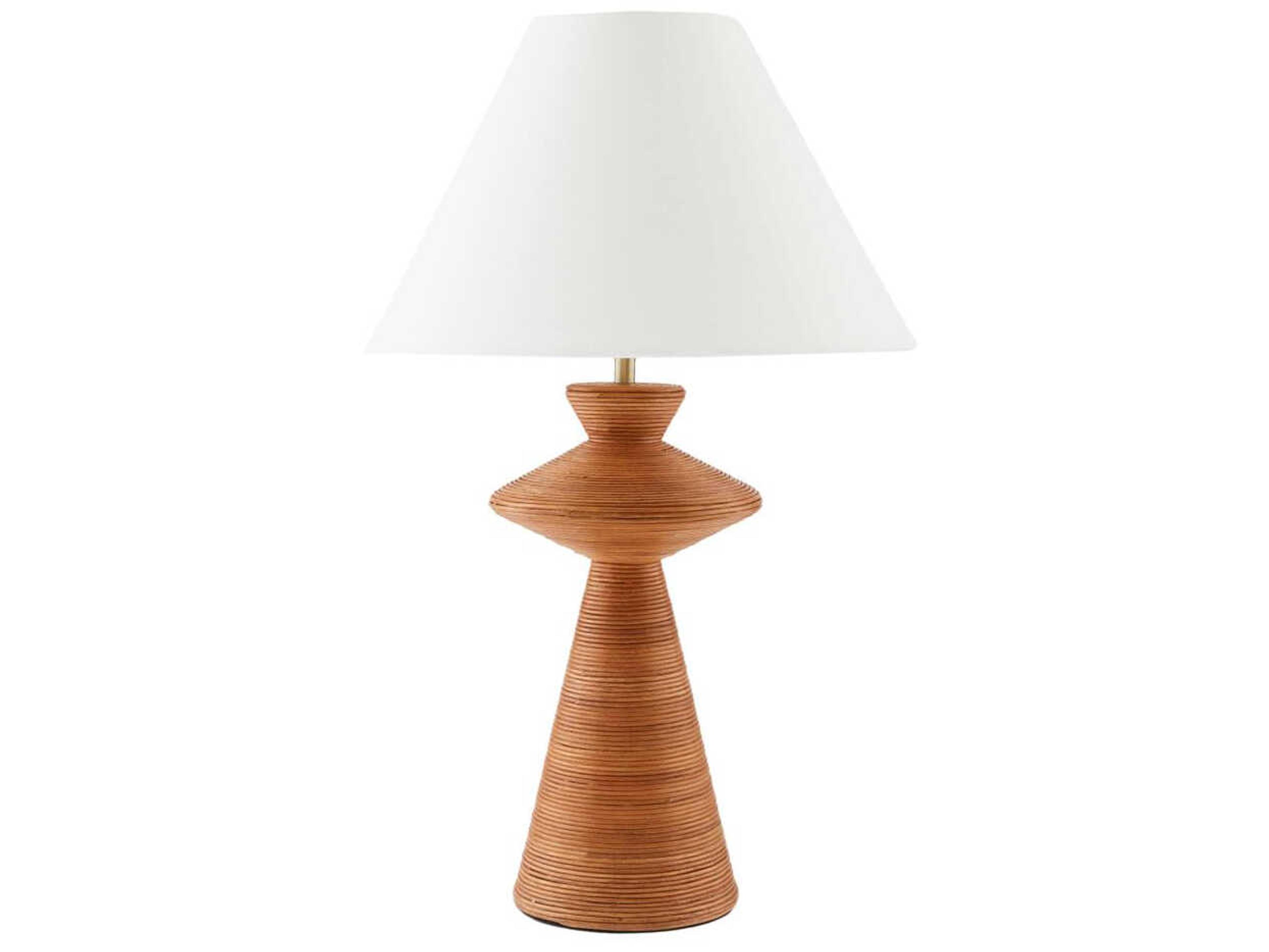 Palista Table Lamp Honey Rattan Mid-Century