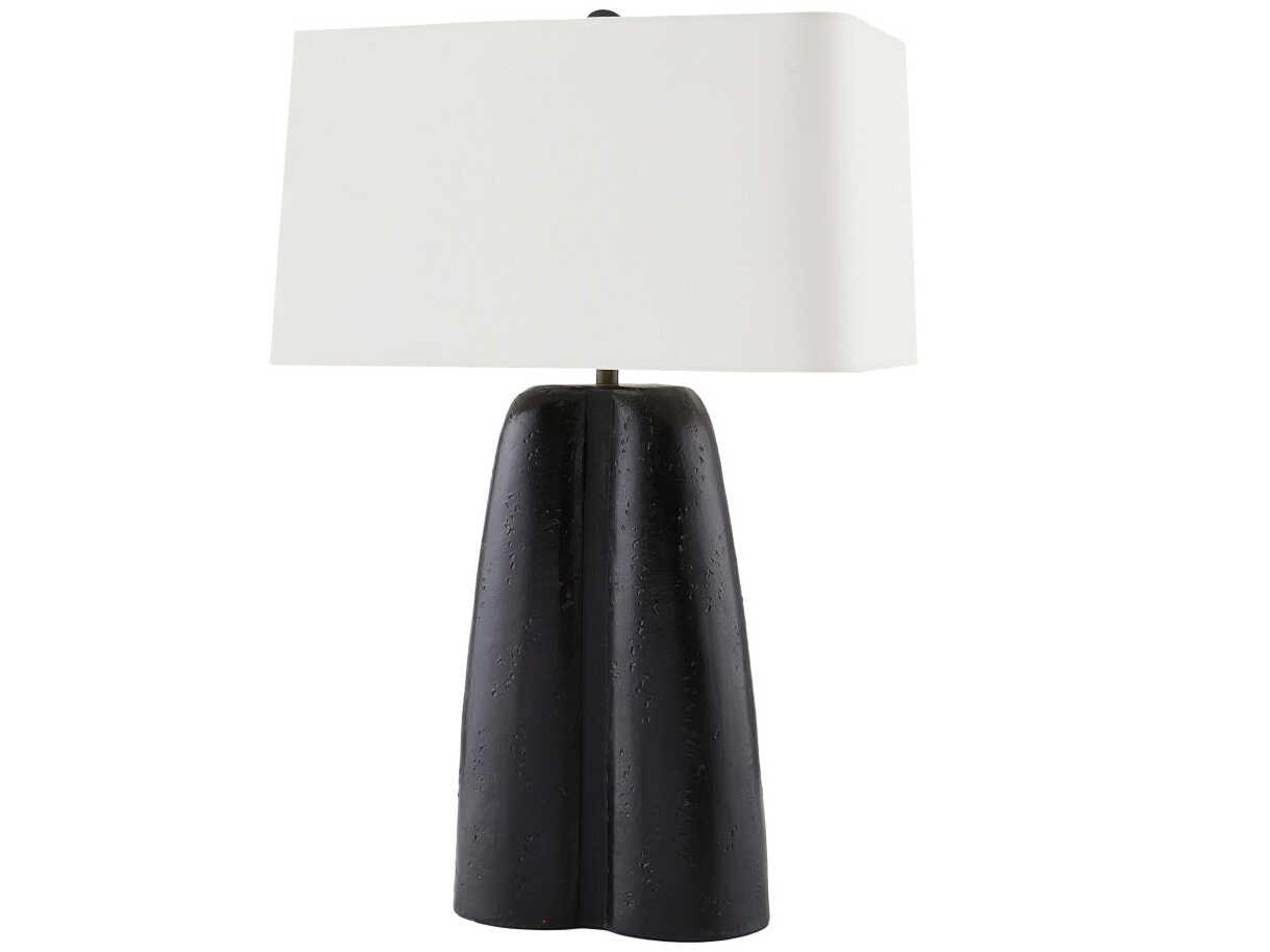 Arteriors Home Charcoal Terracotta Black Buffet Lamp