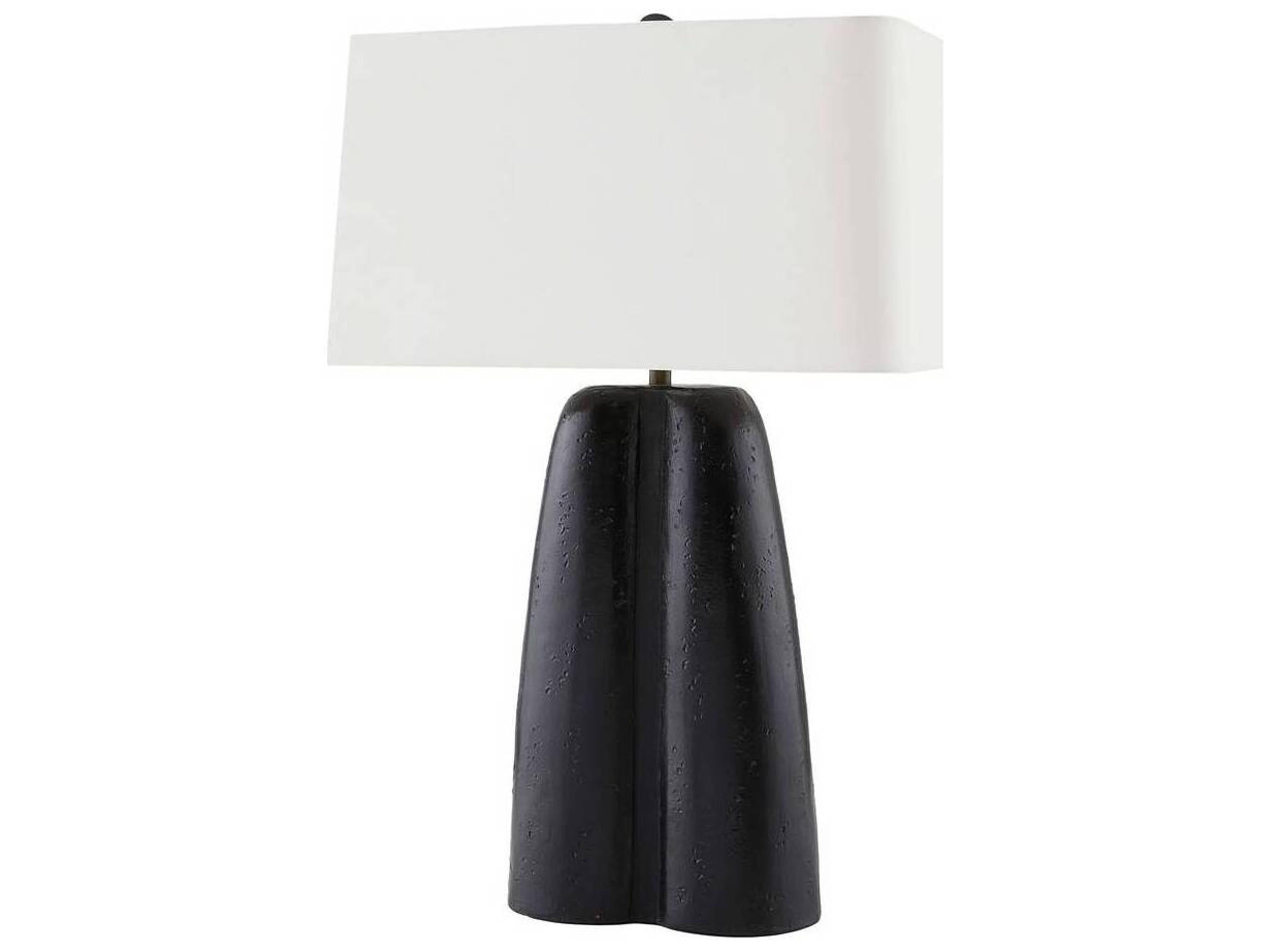 Arteriors Home Charcoal Terracotta Black Buffet Lamp
