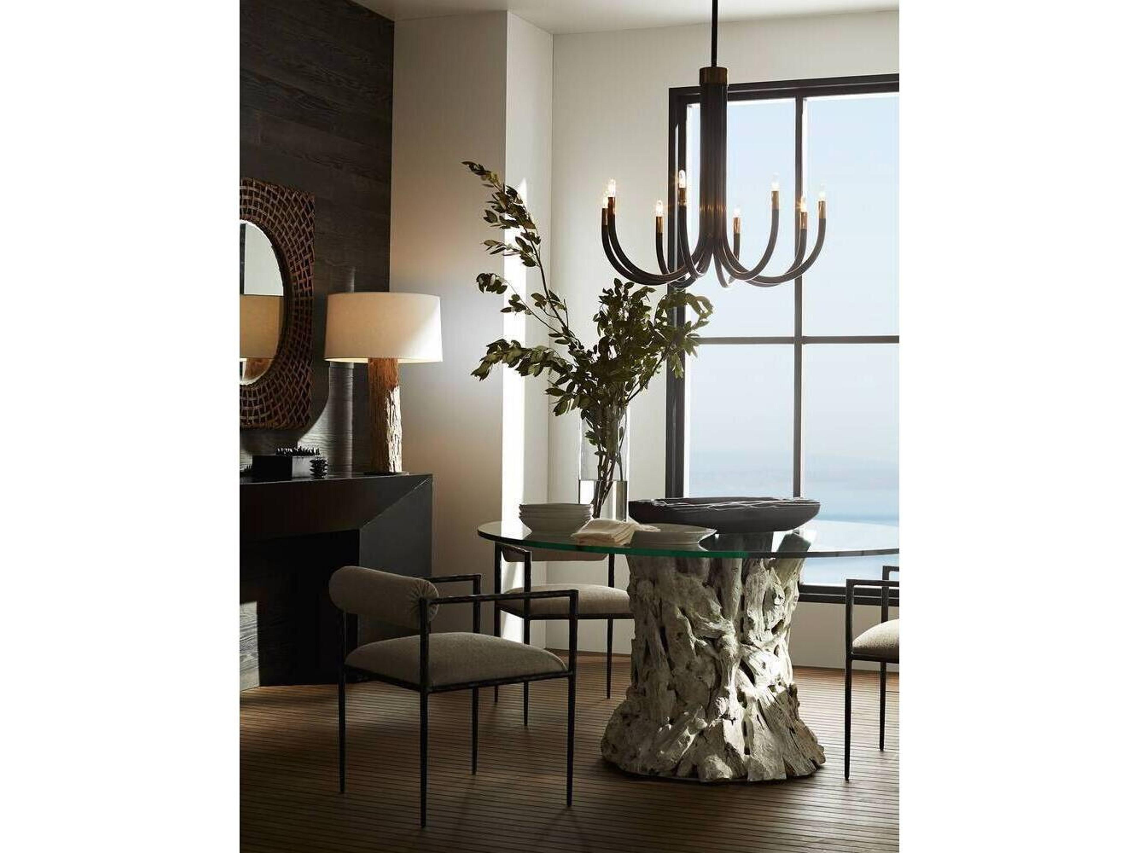 Arteriors Home Barbana Beige Upholstered Arm Dining Chair