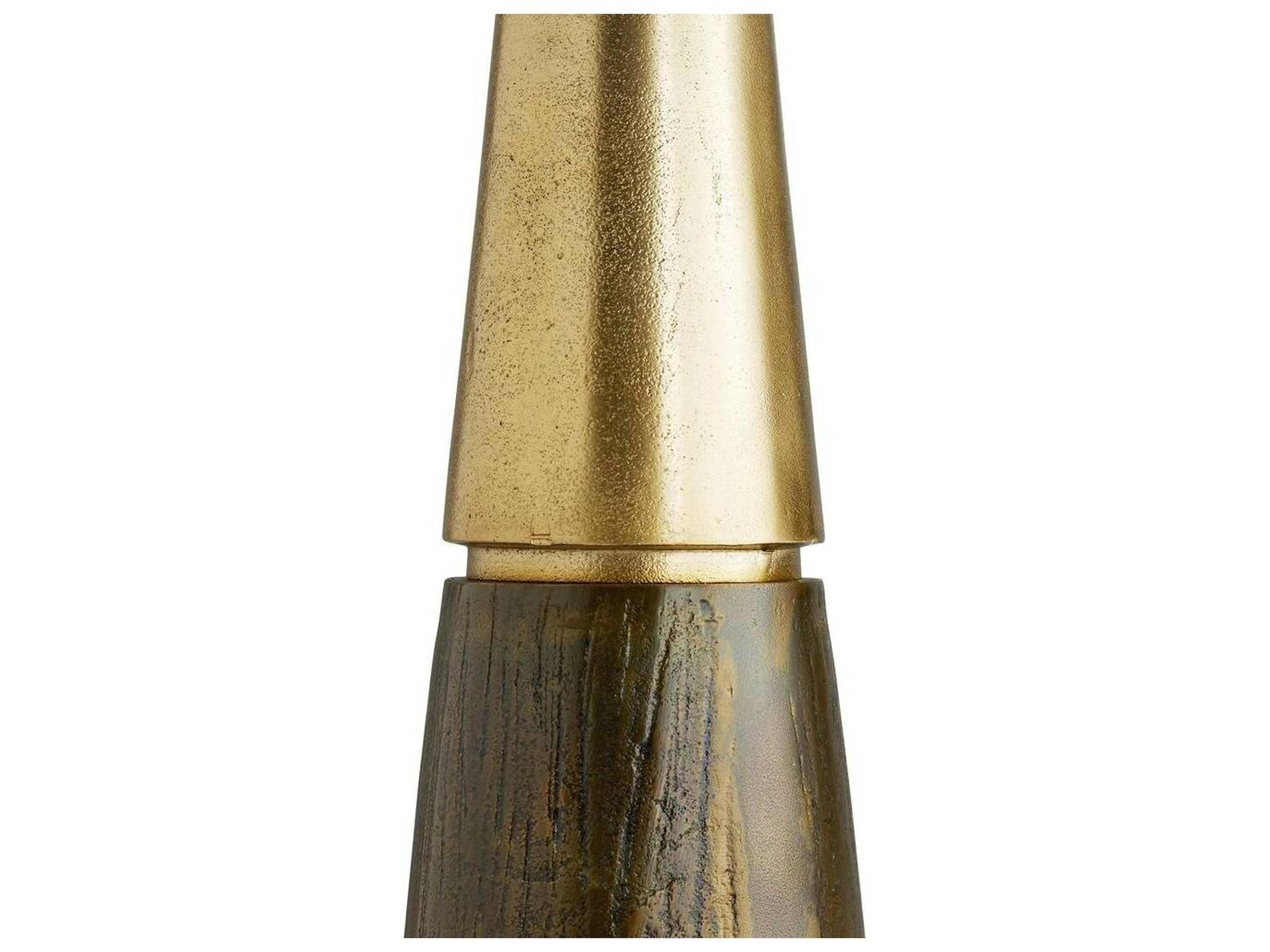 Arteriors Home Rochester Round Metal Burnished Gold End Table