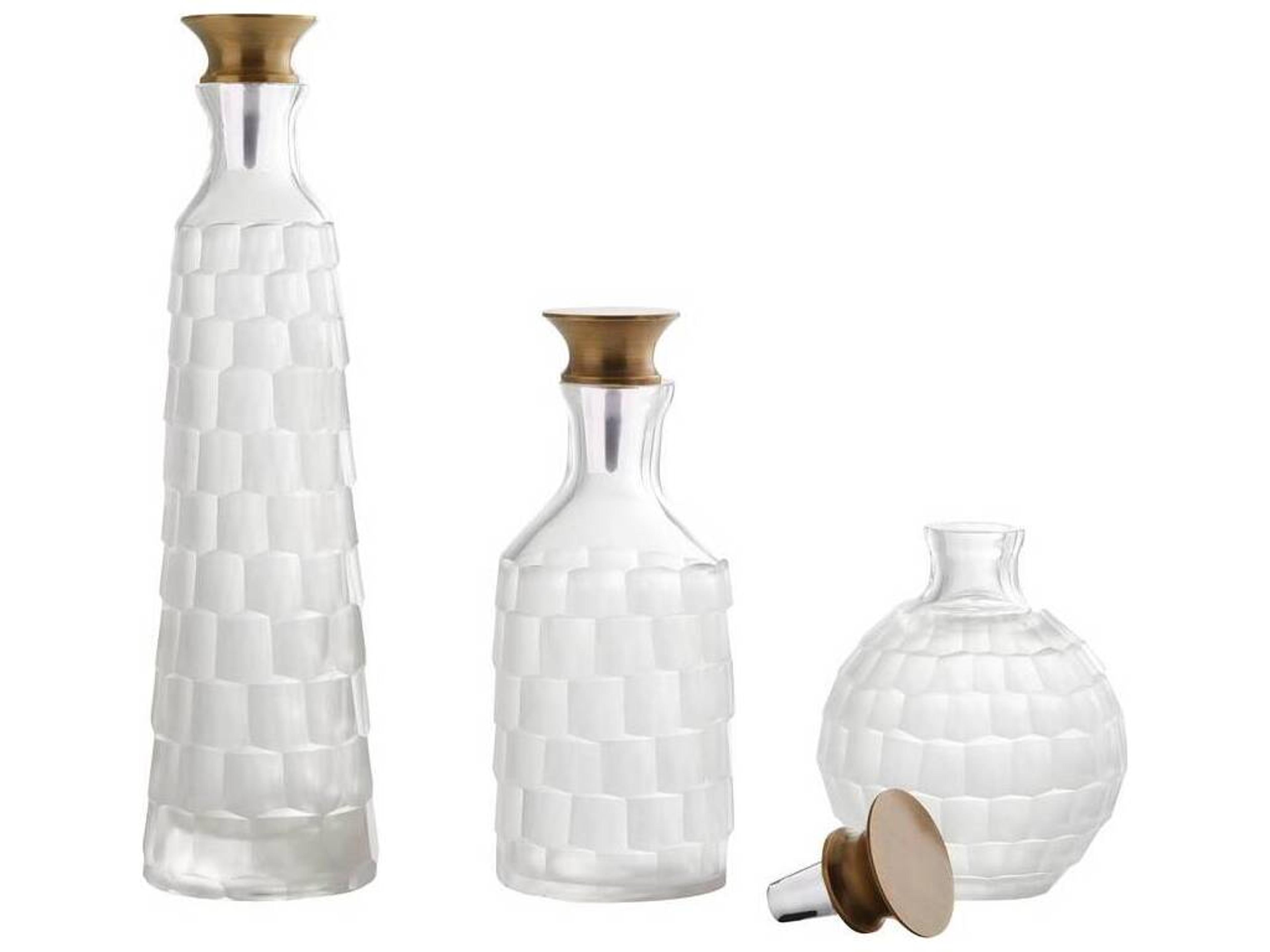 Arteriors Home Macklin Frosted Decanter Set of 3