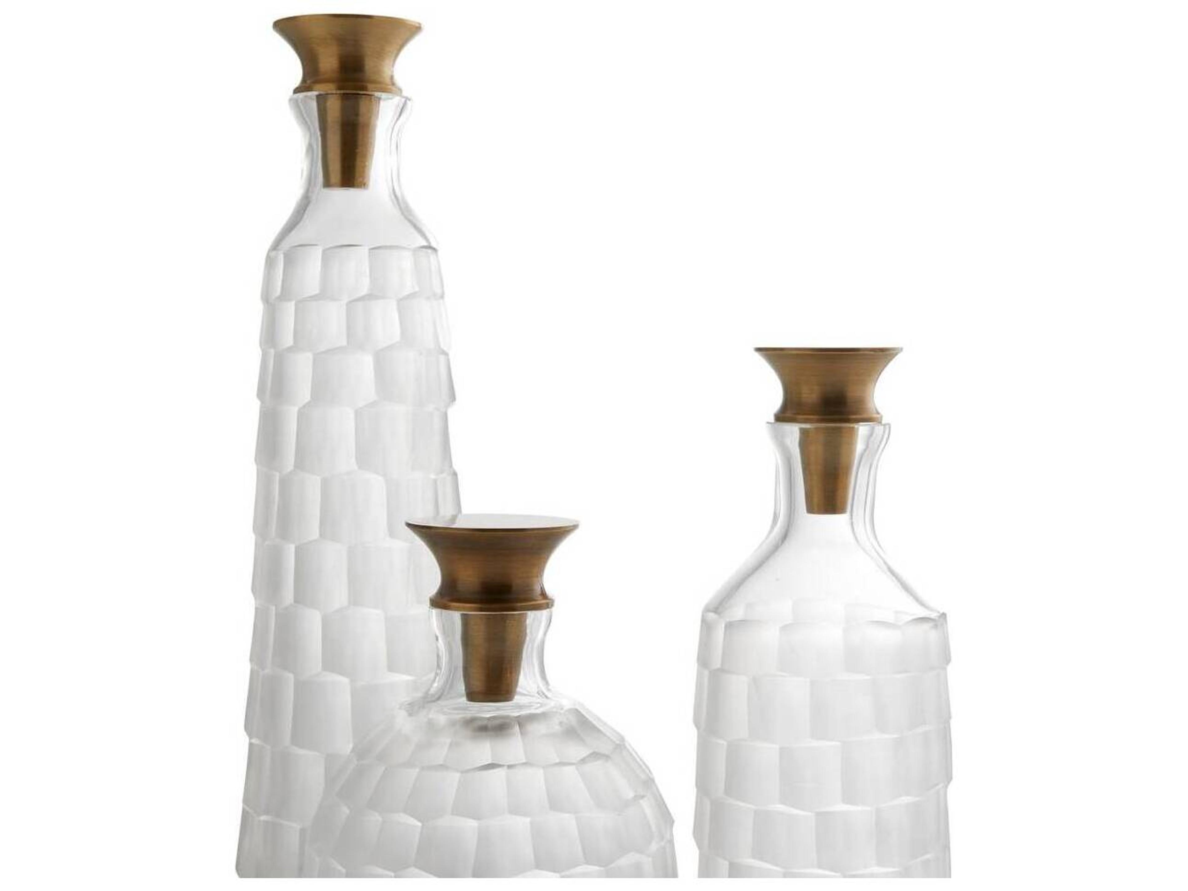 Arteriors Home Macklin Frosted Decanter Set of 3