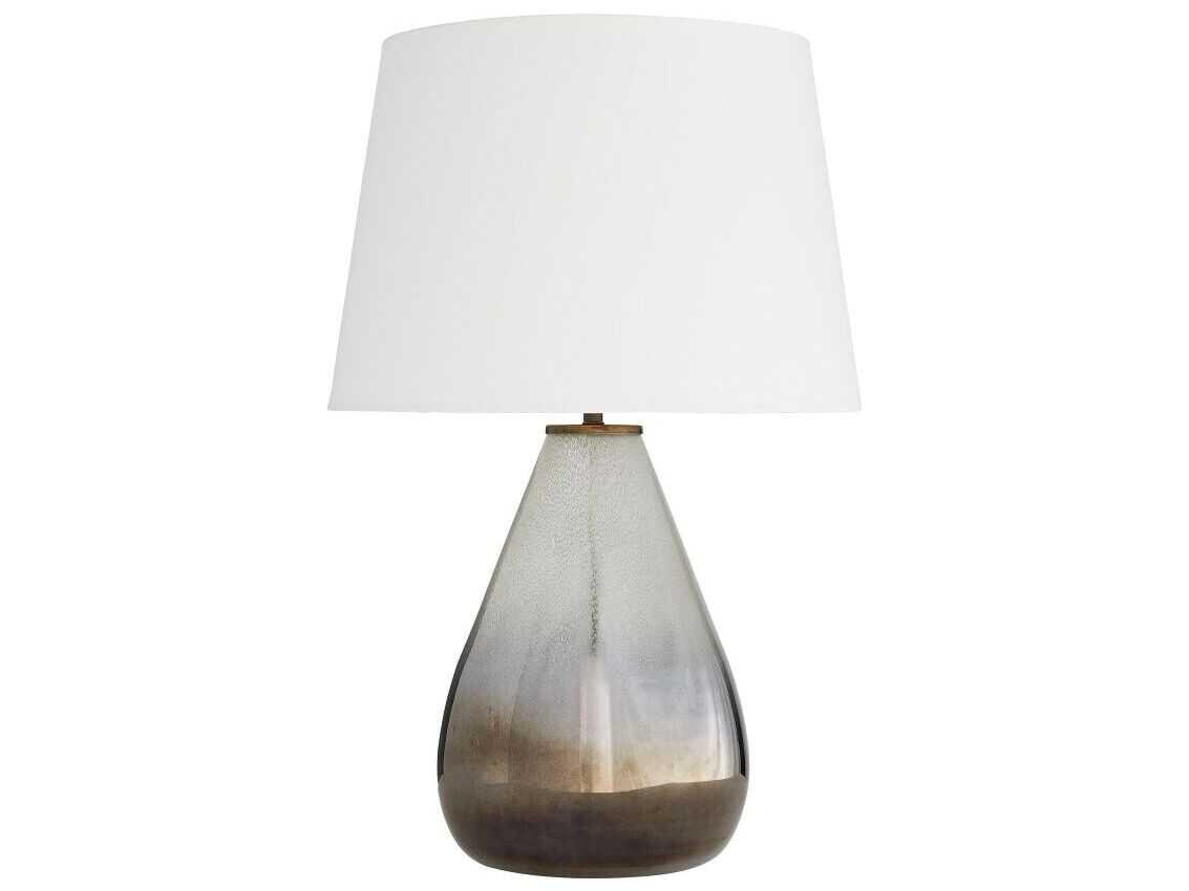 Tiber Seedy and Smoke Luster Ombre Glass Table Lamp