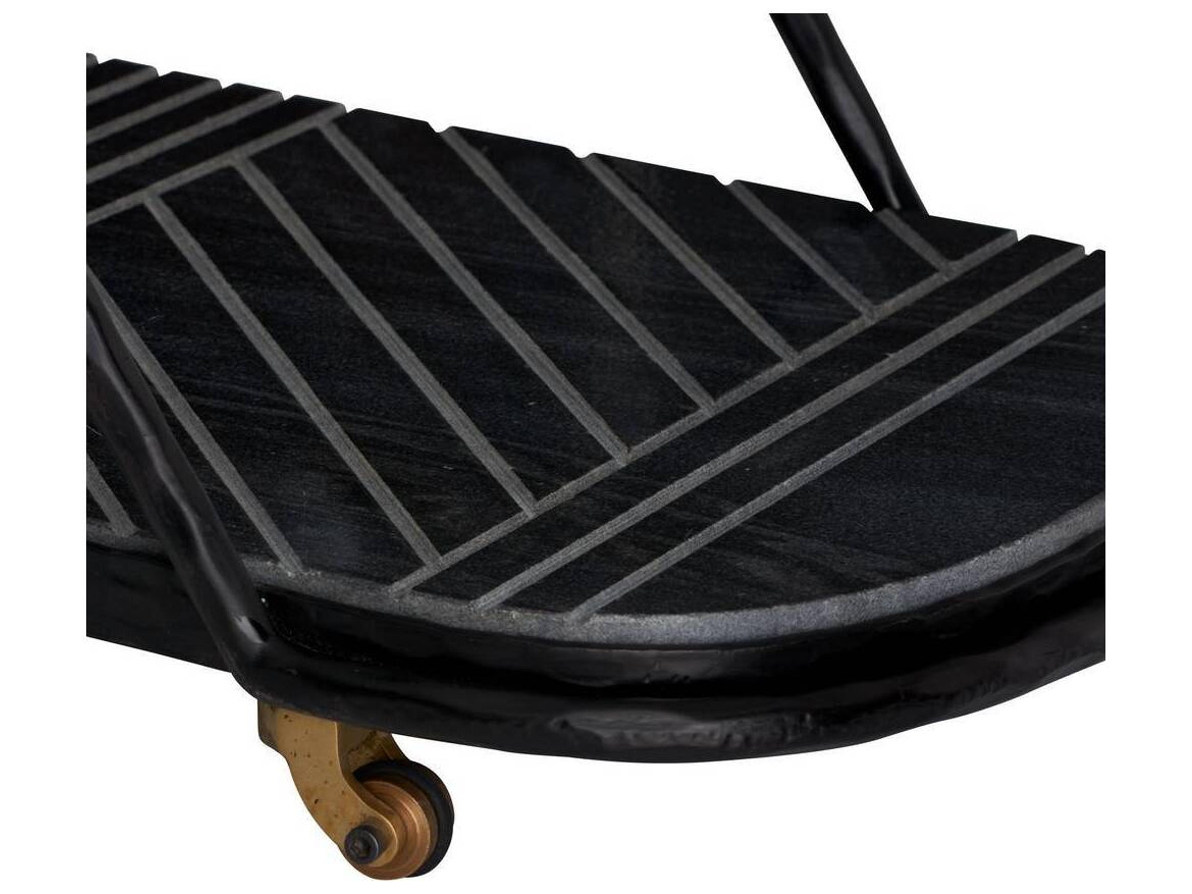 Arteriors Home Marble Black Nakoa Bar Cart