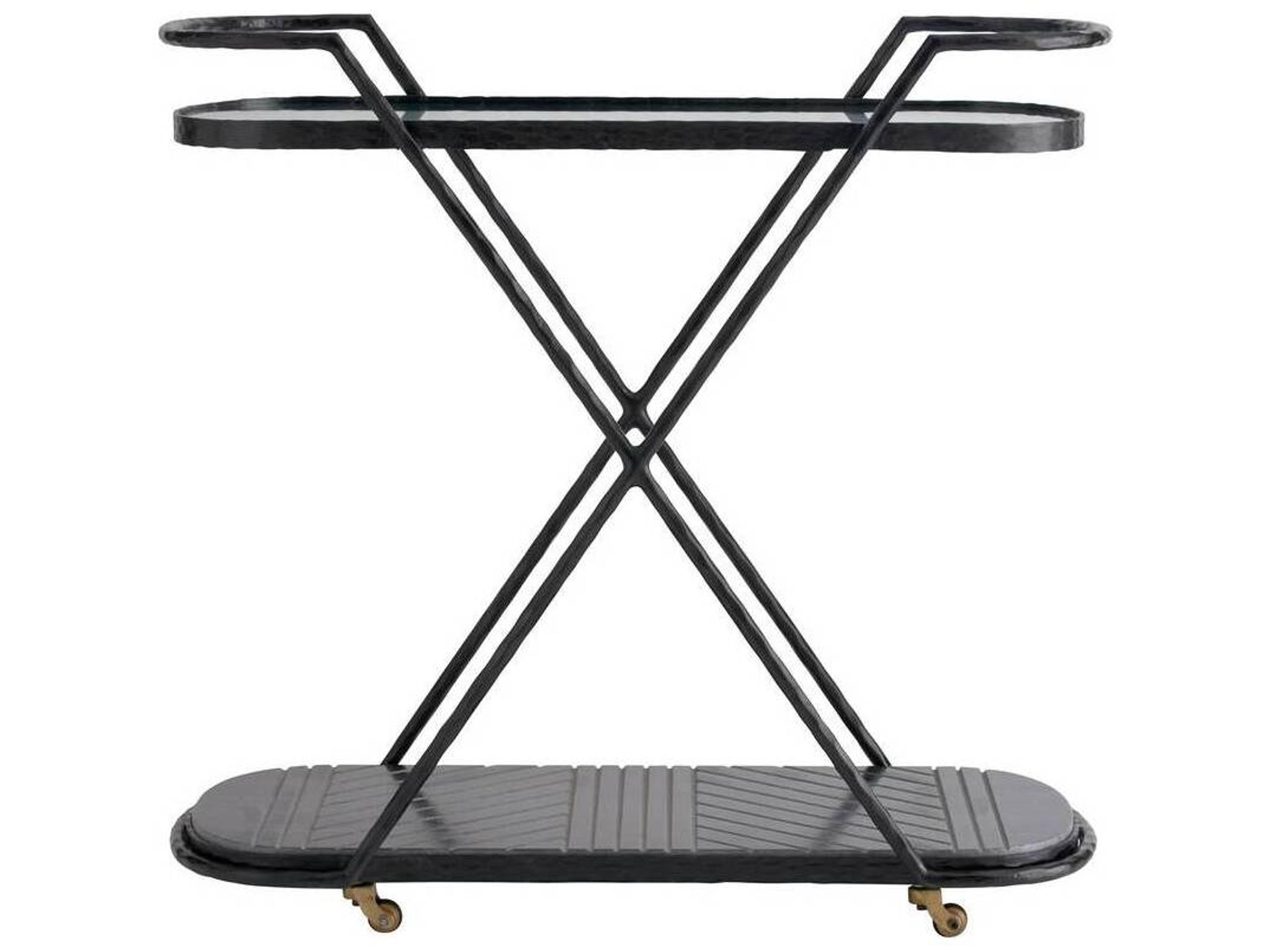 Arteriors Home Marble Black Nakoa Bar Cart