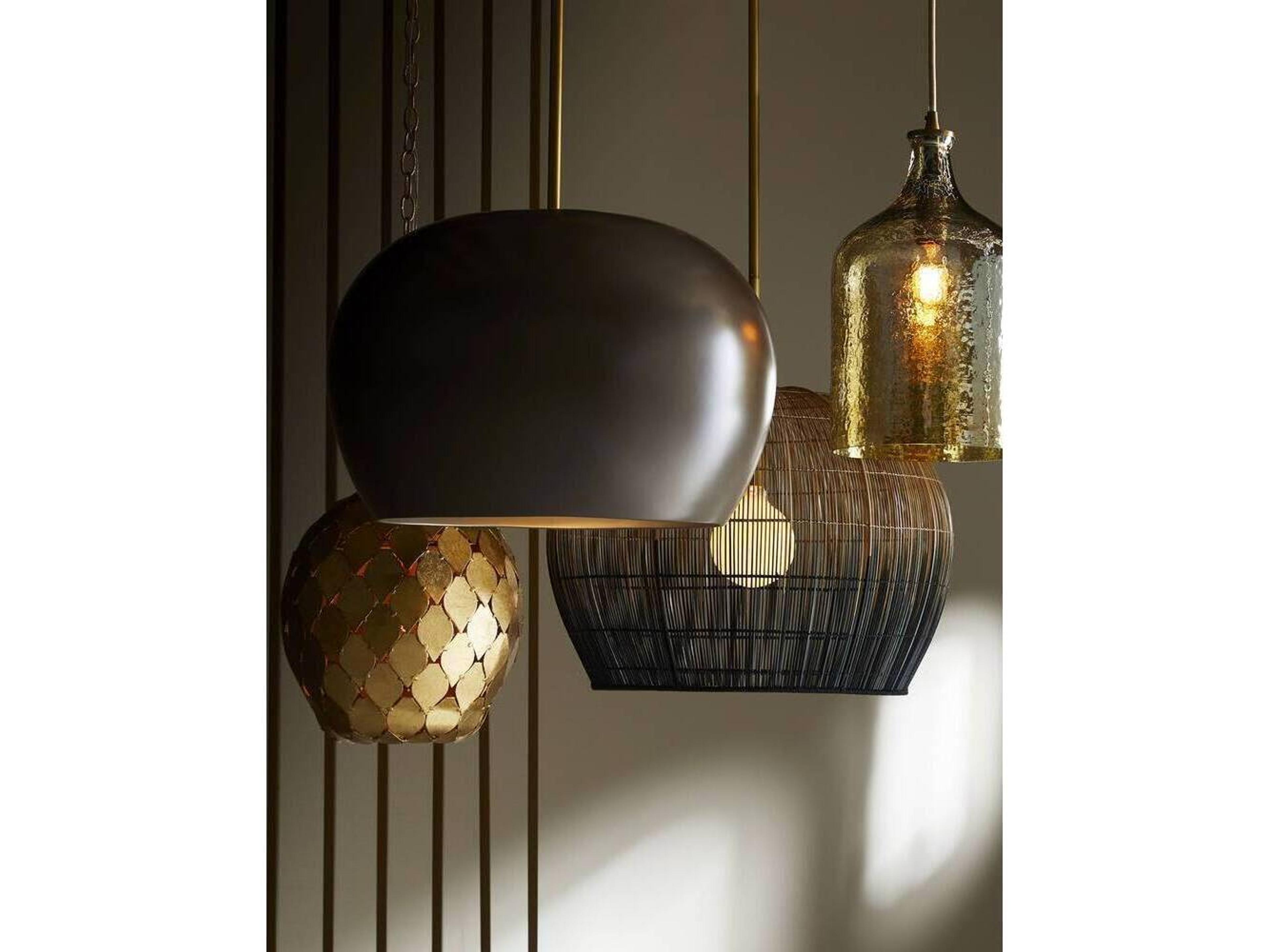 Arteriors Home Osgood 1-Light Antique Gold Leaf Bell Pendant