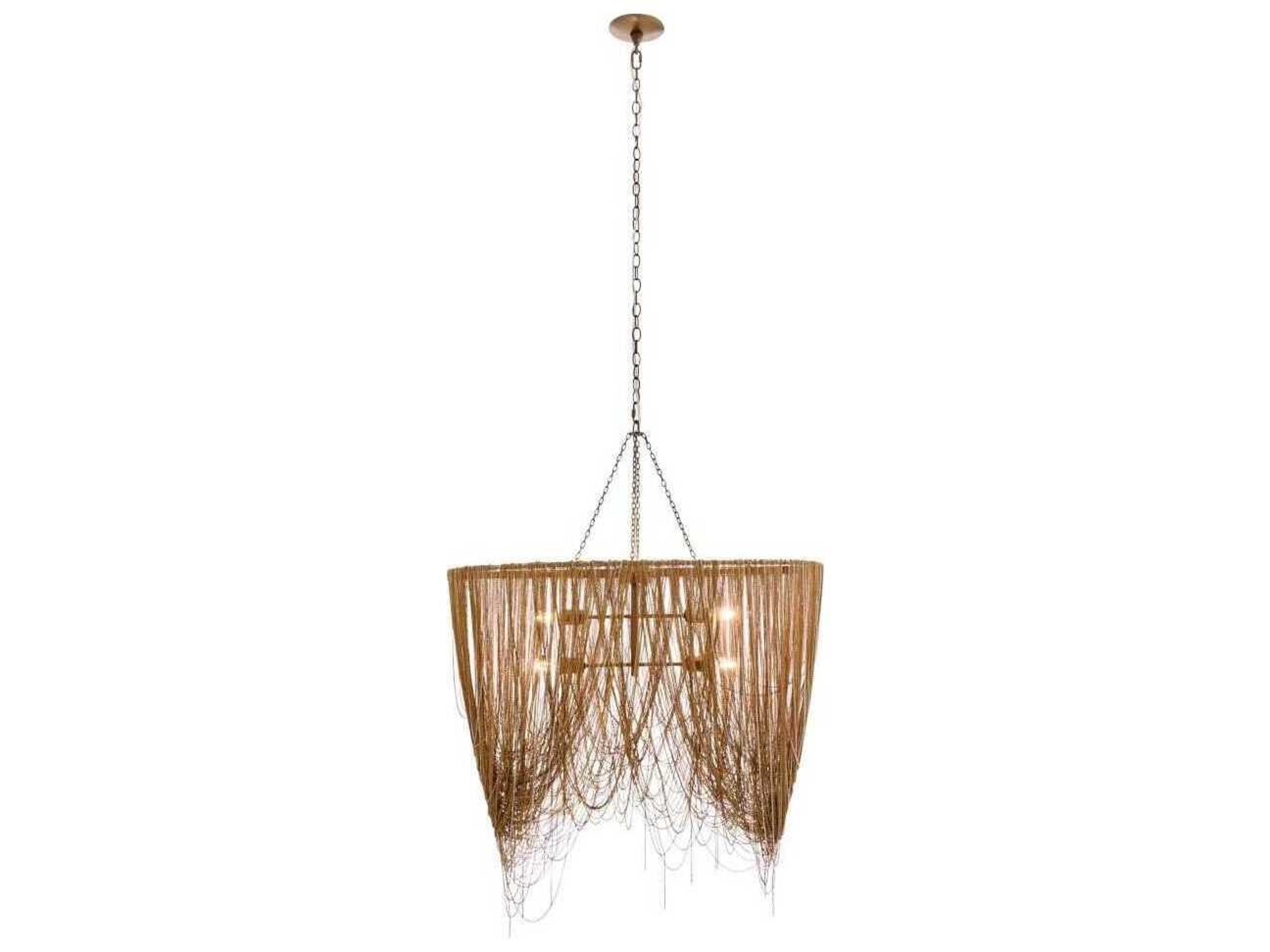 Arteriors Home Layla 4-Light Antique Brass Island Pendant