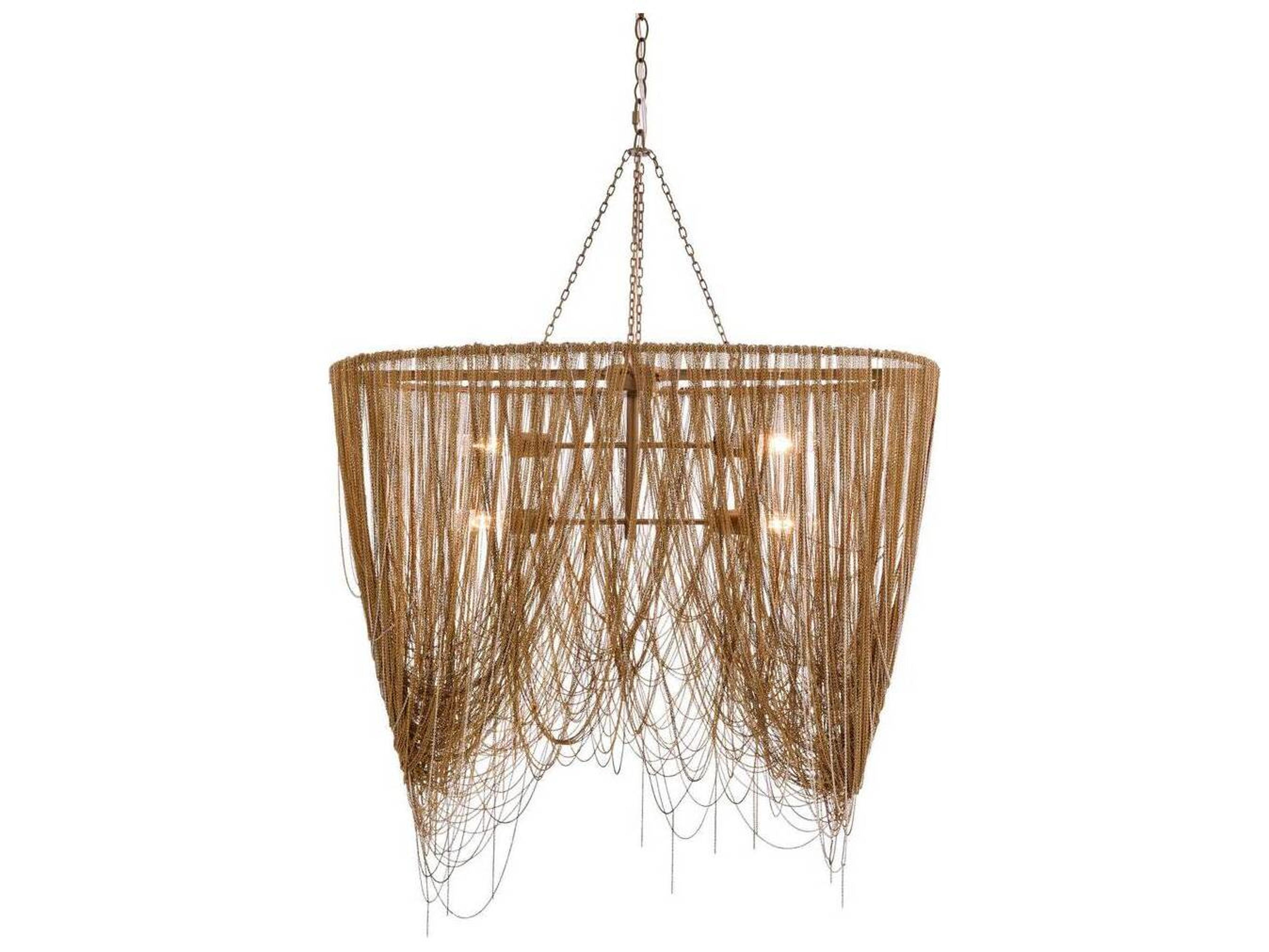 Arteriors Home Layla 4-Light Antique Brass Island Pendant