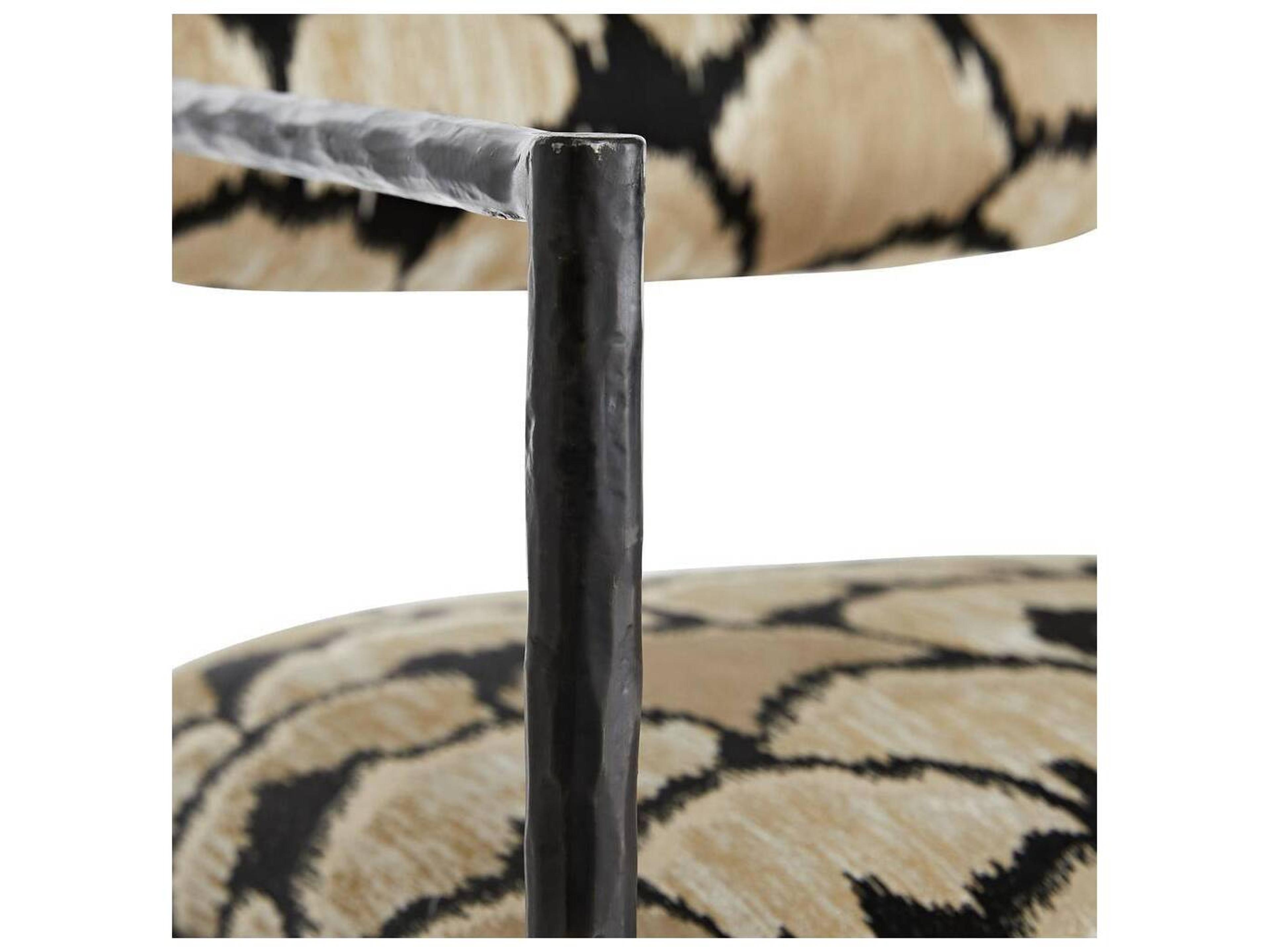 Arteriors Home Barbana Natural Ocelot Upholstered Counter Stool