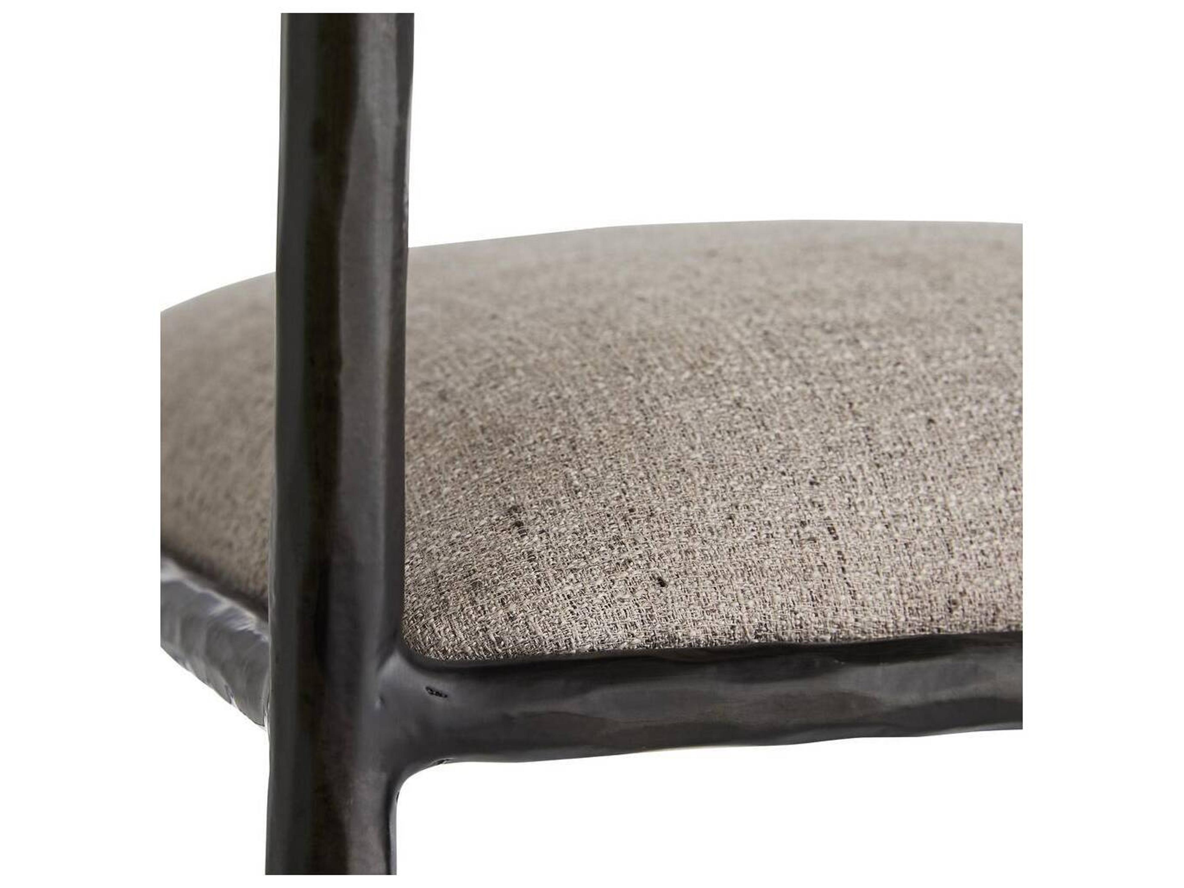 Arteriors Home Barbana Natural Pewter Upholstered Bar Stool