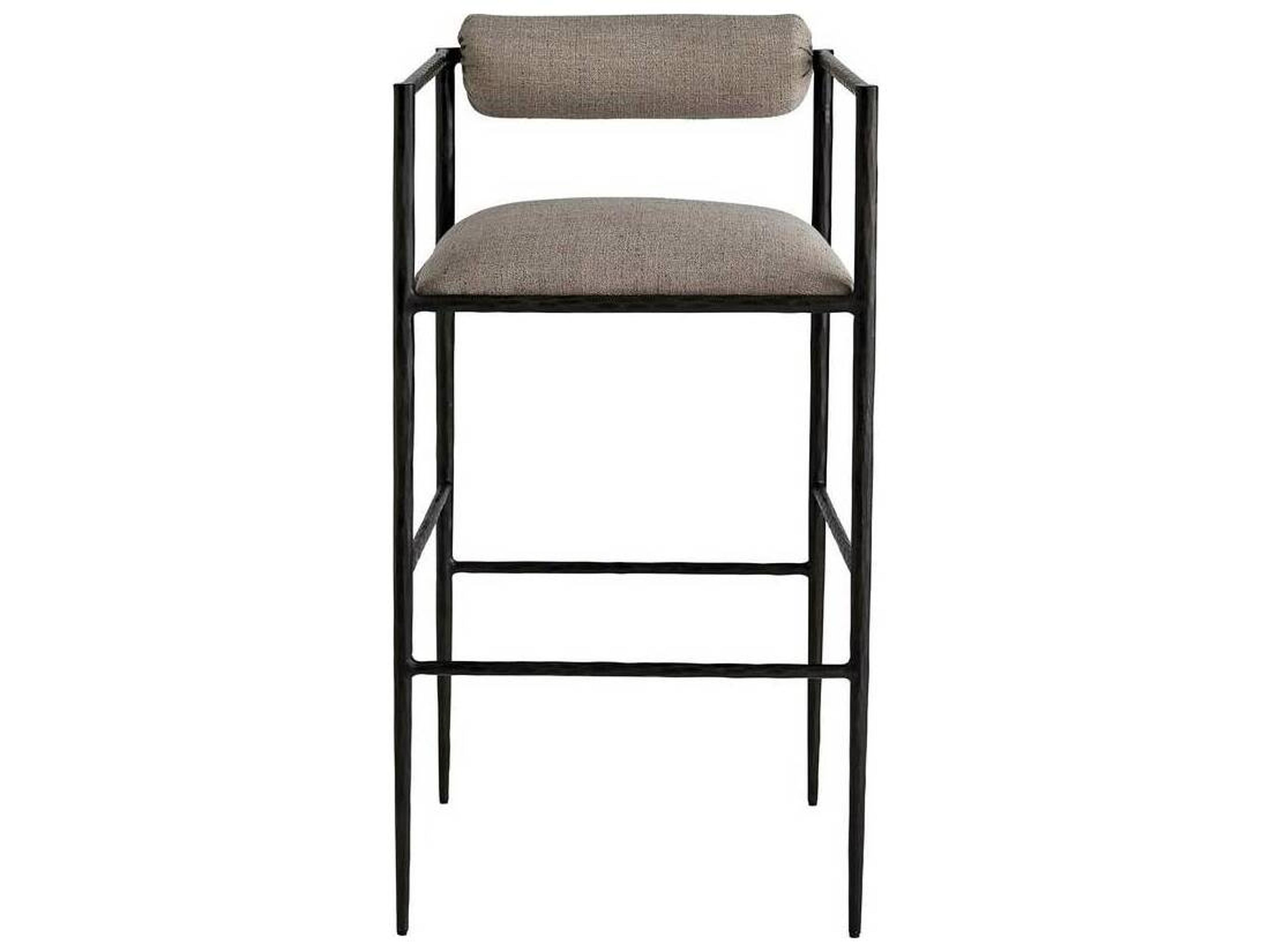 Arteriors Home Barbana Natural Pewter Upholstered Bar Stool