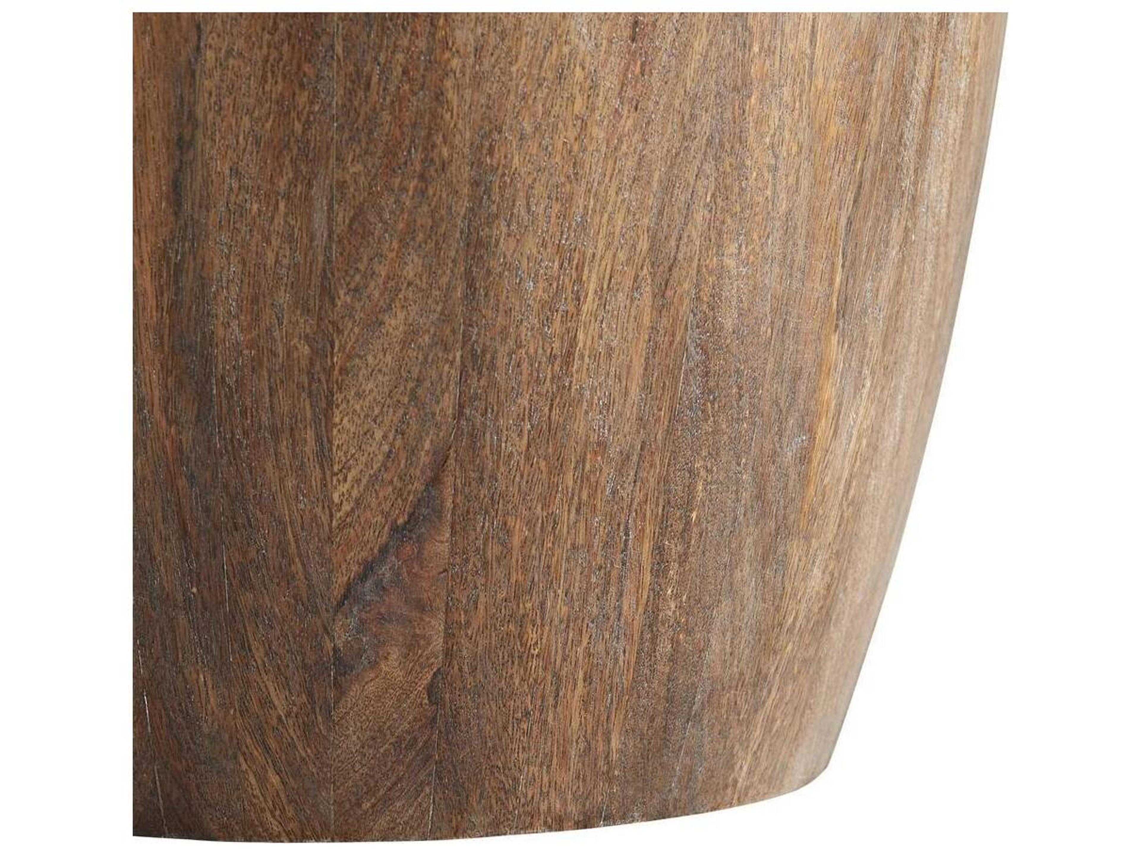 Arteriors Home Jacob Round Wood Washed Tobacco End Table