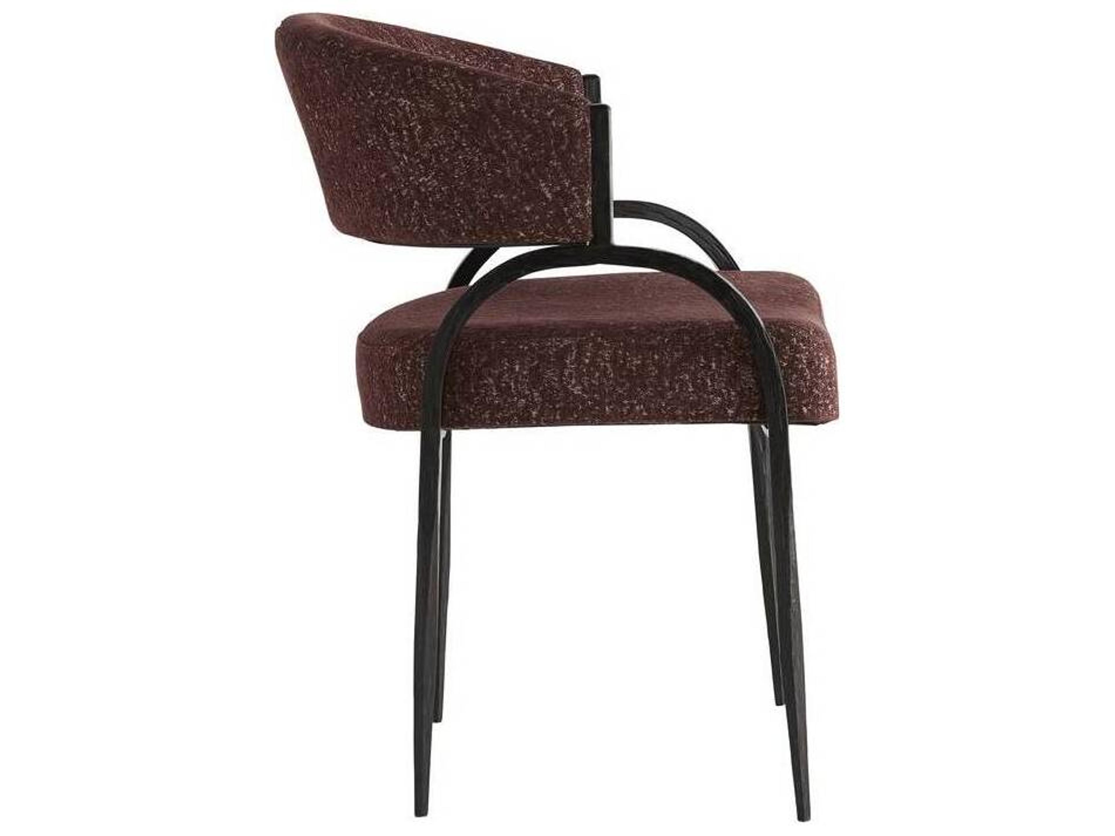 Arteriors Home Bahati Brown Upholstered Armless Dining Chair