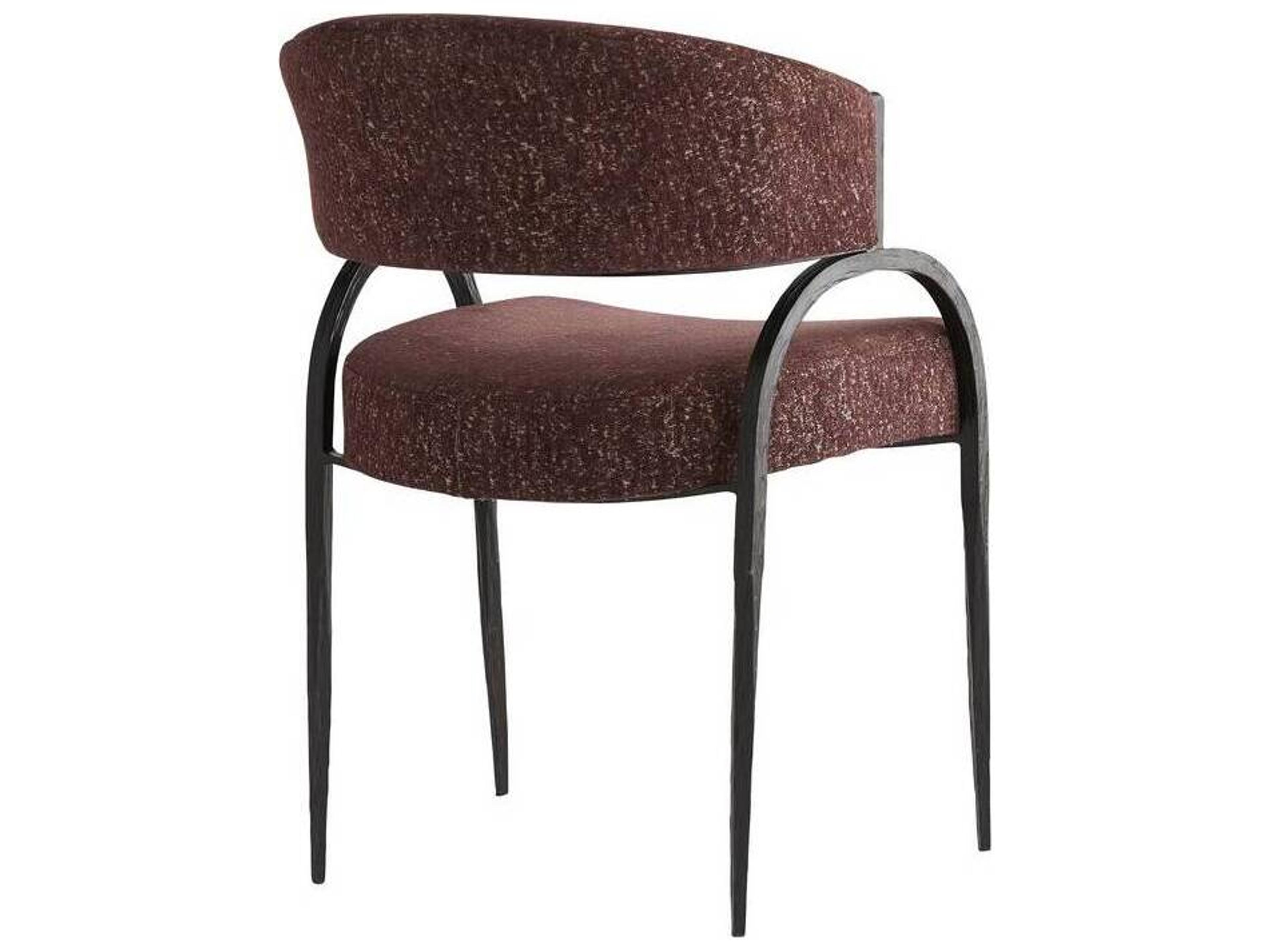 Arteriors Home Bahati Brown Upholstered Armless Dining Chair