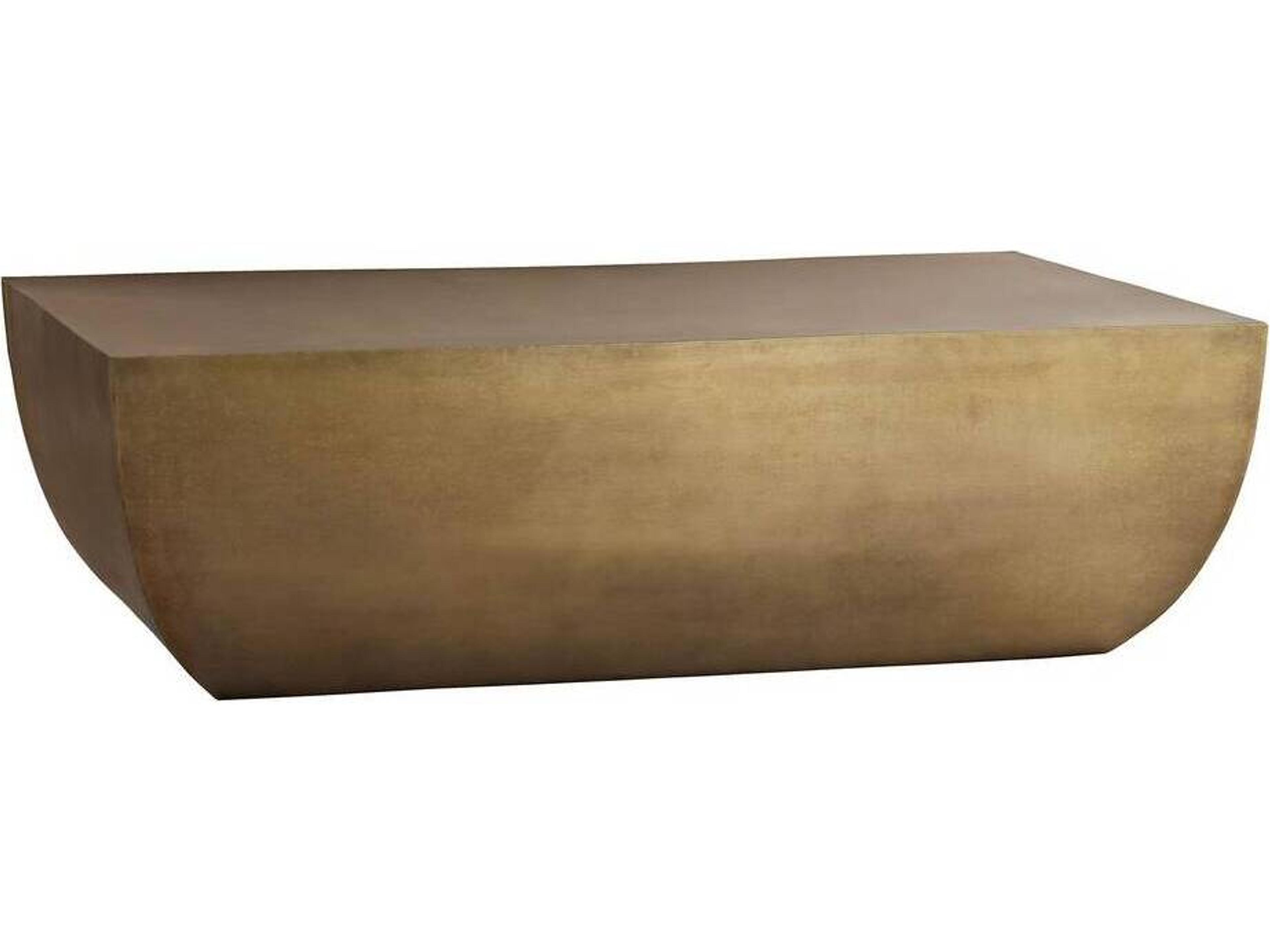 Arteriors Home Rectangular Metal Antique Brass Caroline Coffee Table