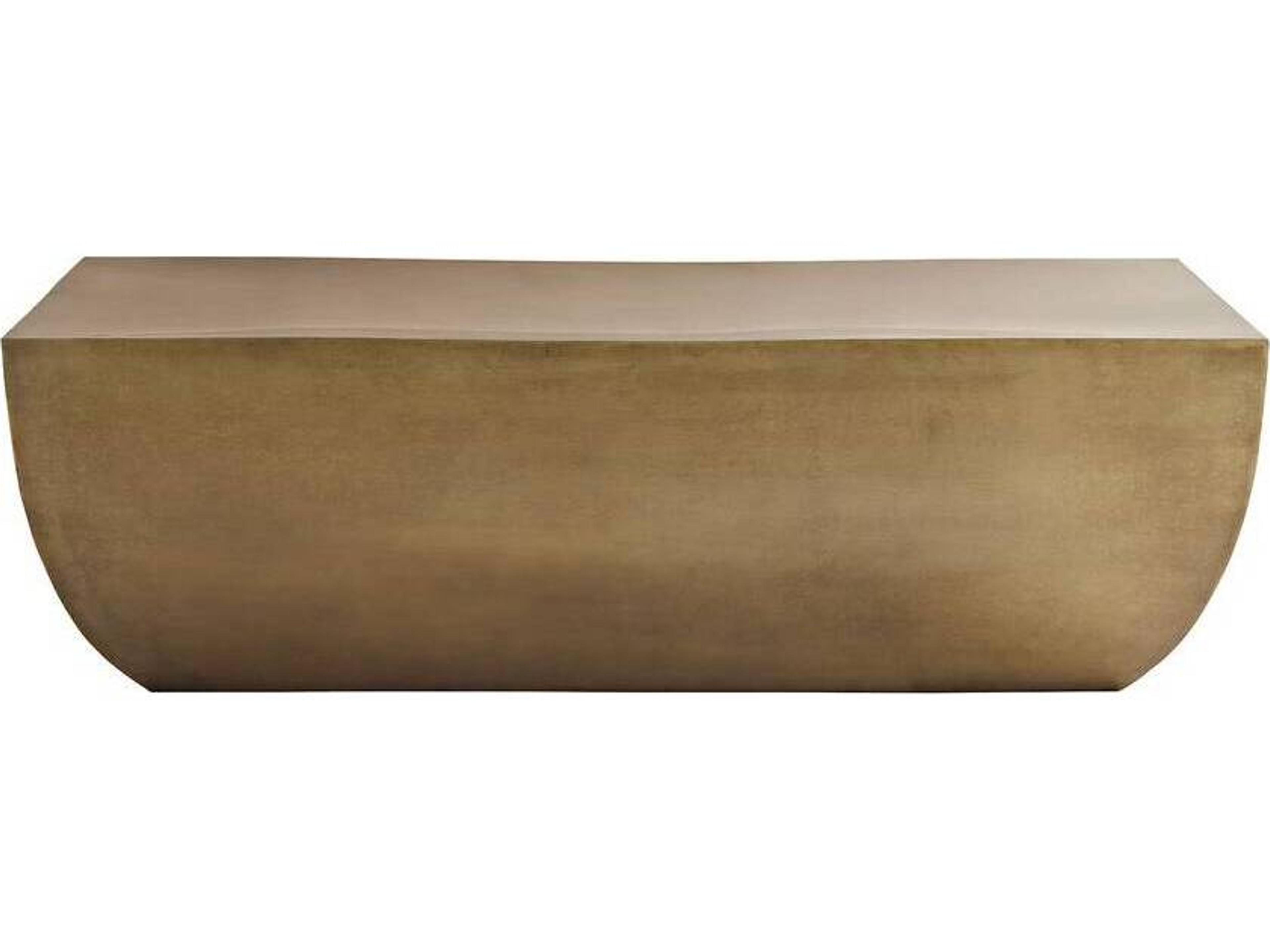 Arteriors Home Rectangular Metal Antique Brass Caroline Coffee Table