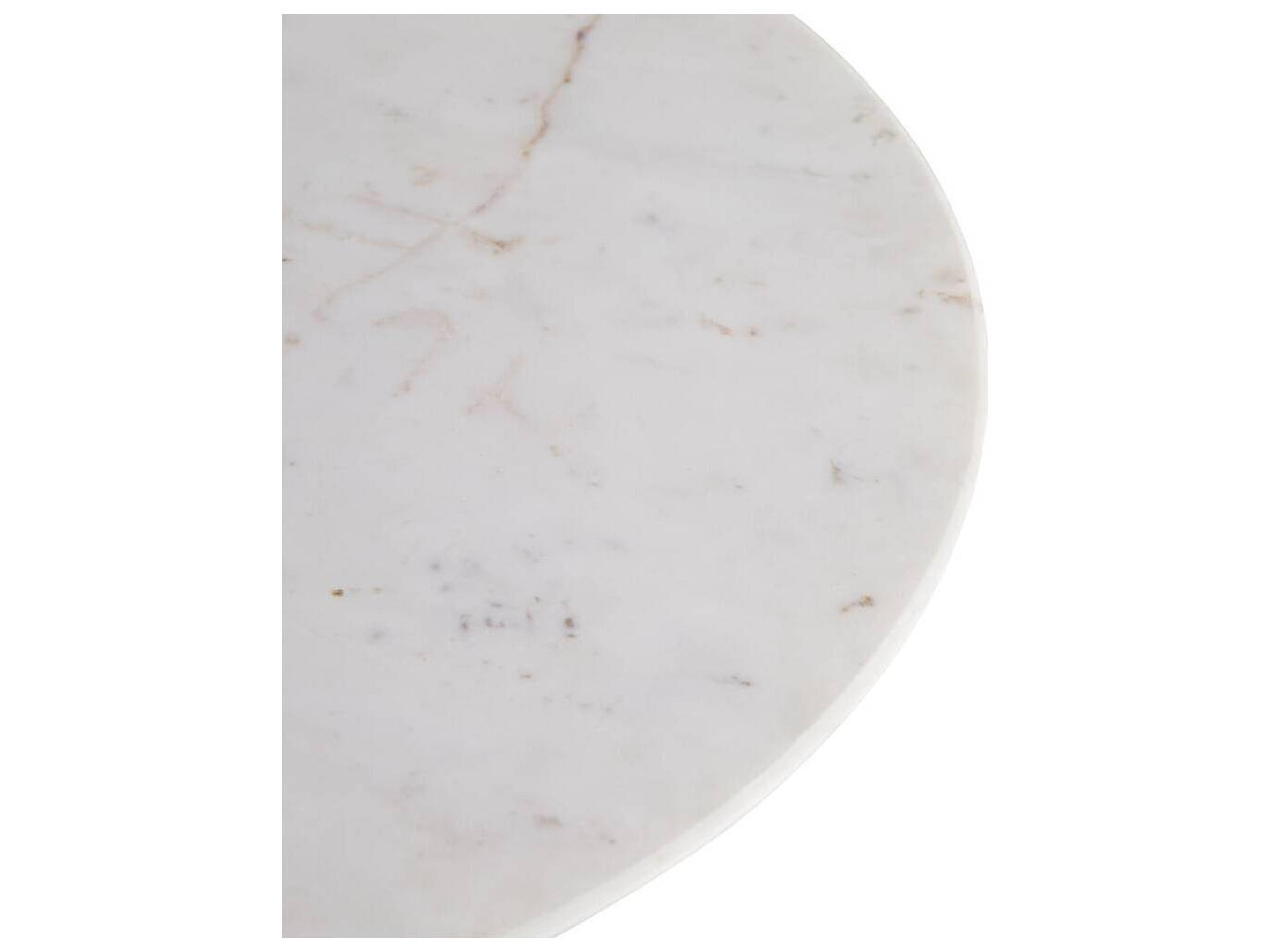 Arteriors Home Round Marble Bronze Denali End Table