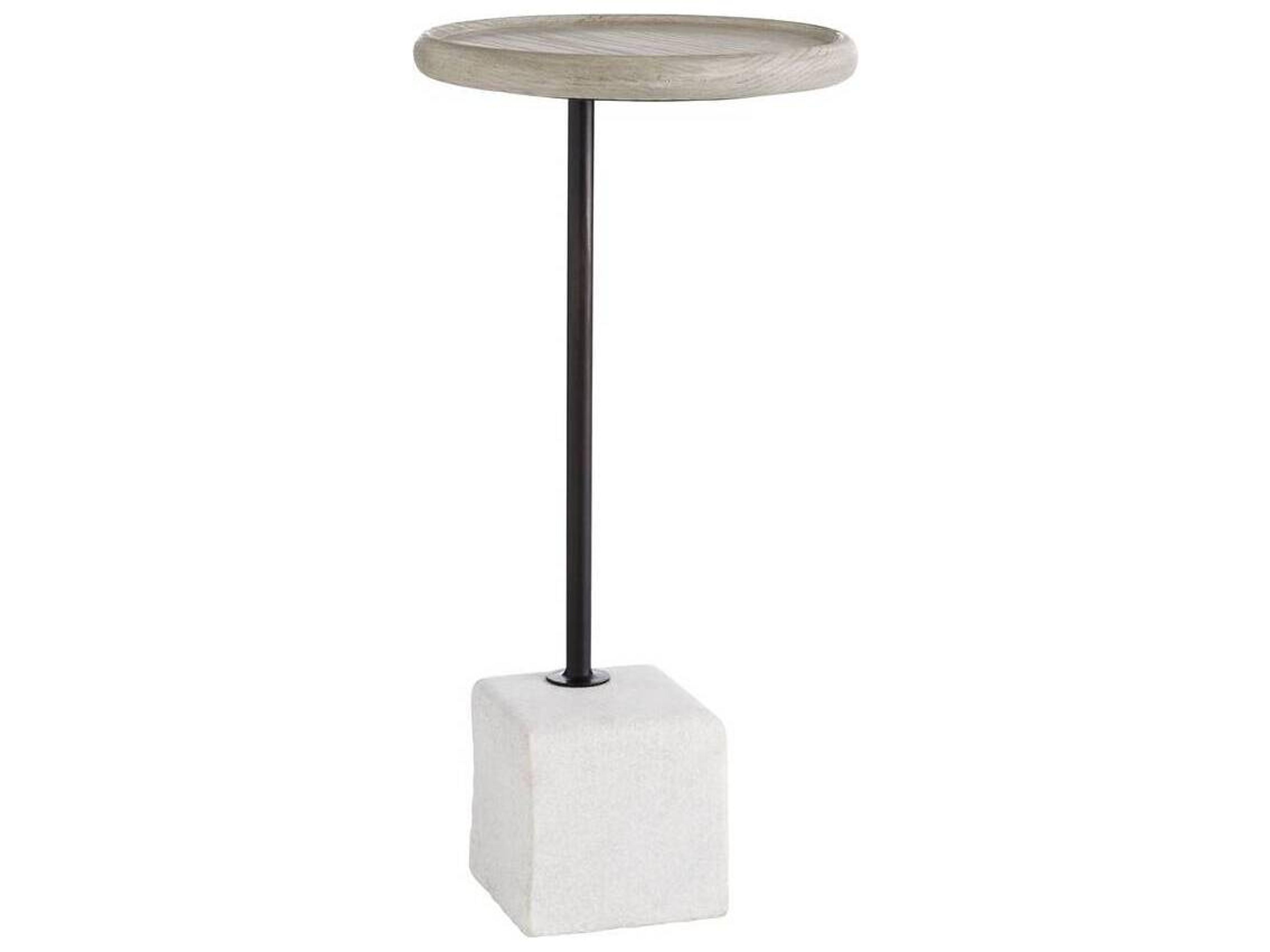 Arteriors Home Round Wood Smoke Davies End Table