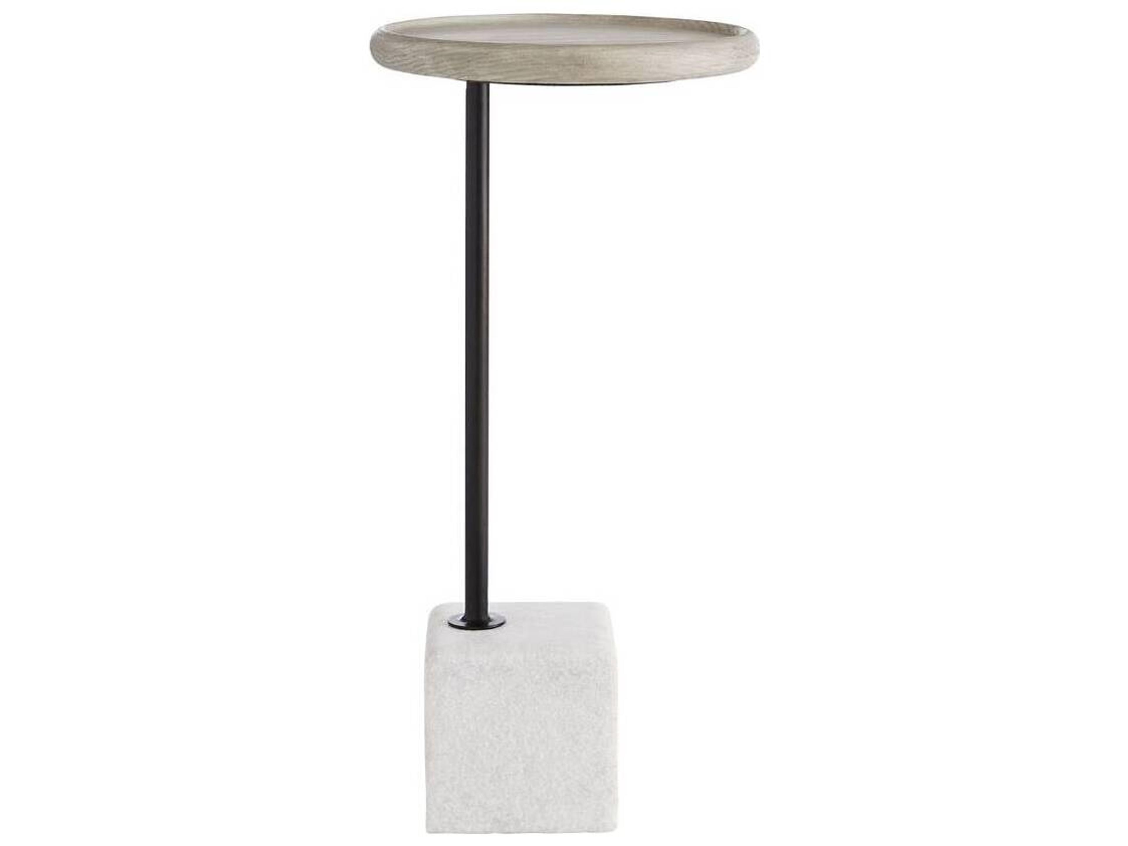 Arteriors Home Round Wood Smoke Davies End Table