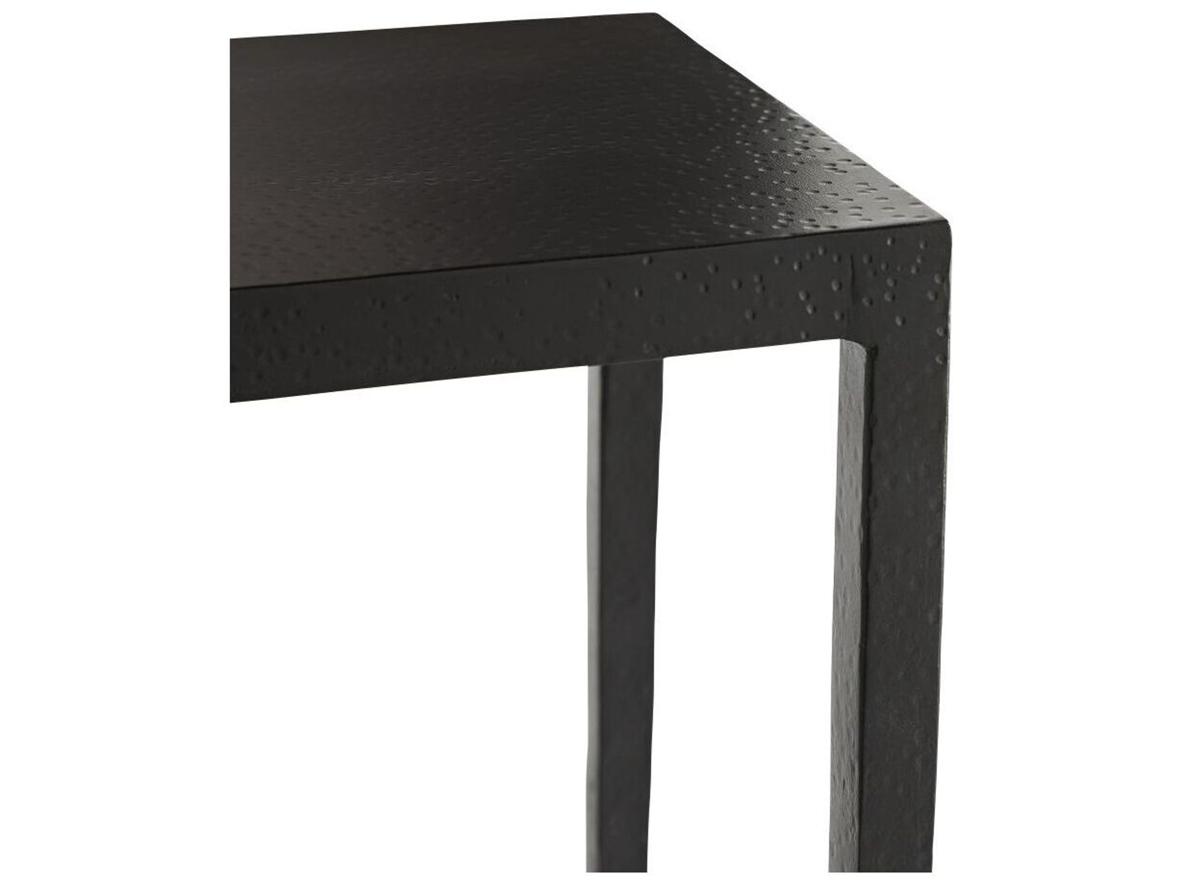 Arteriors Home Rectangular Metal Burnt Iron Wax Hogan Console Table