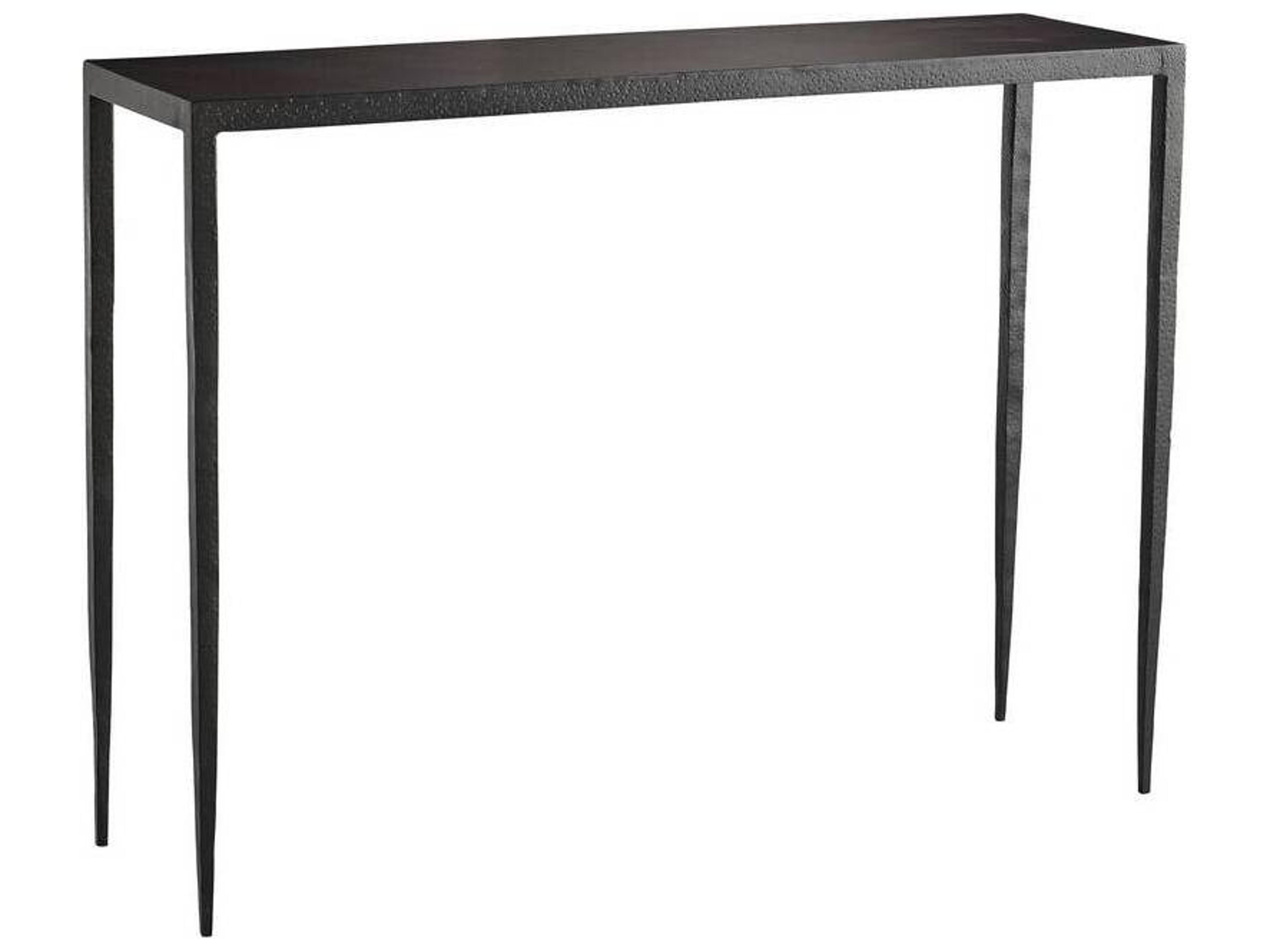 Arteriors Home Rectangular Metal Burnt Iron Wax Hogan Console Table