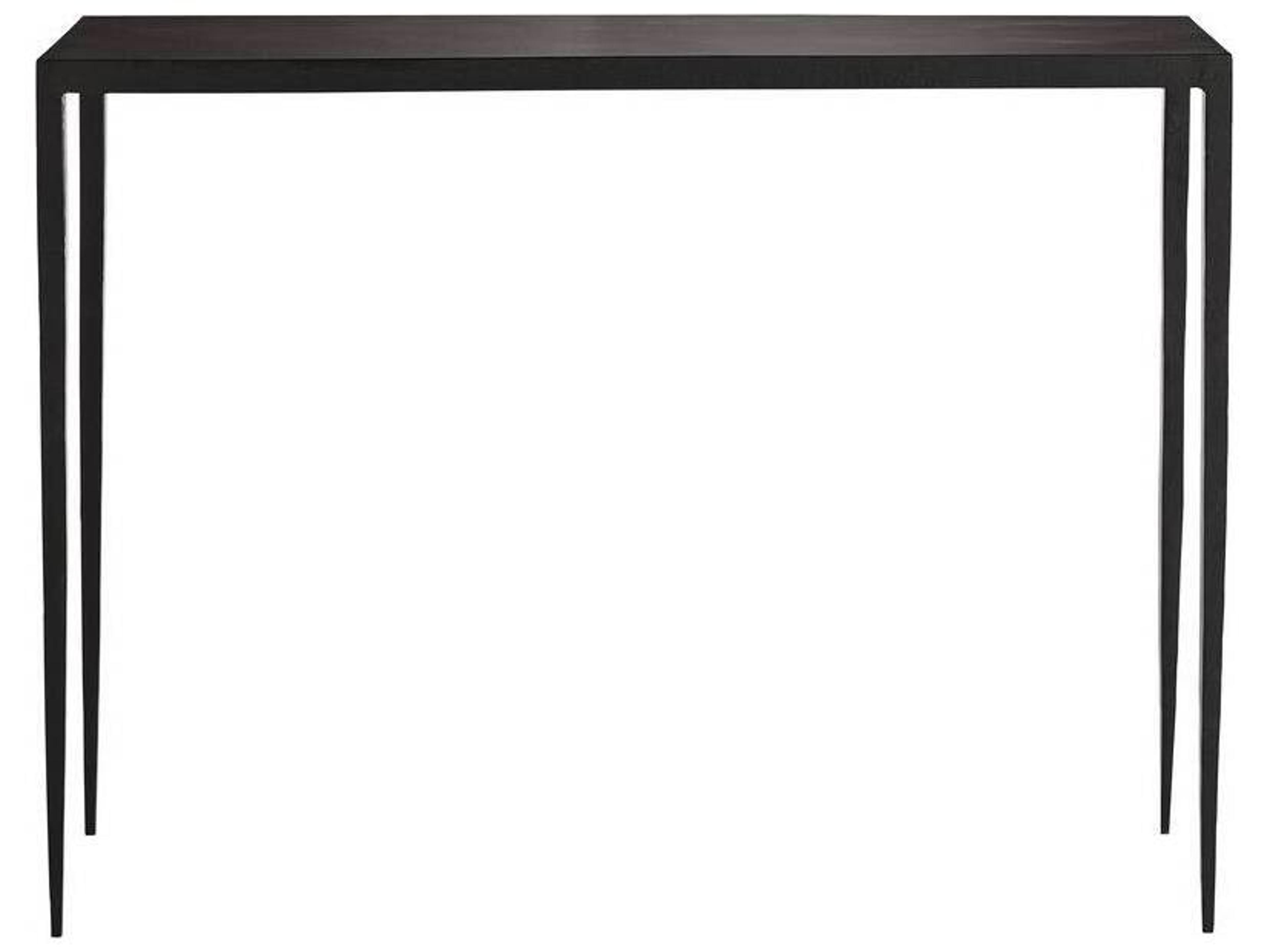 Arteriors Home Rectangular Metal Burnt Iron Wax Hogan Console Table