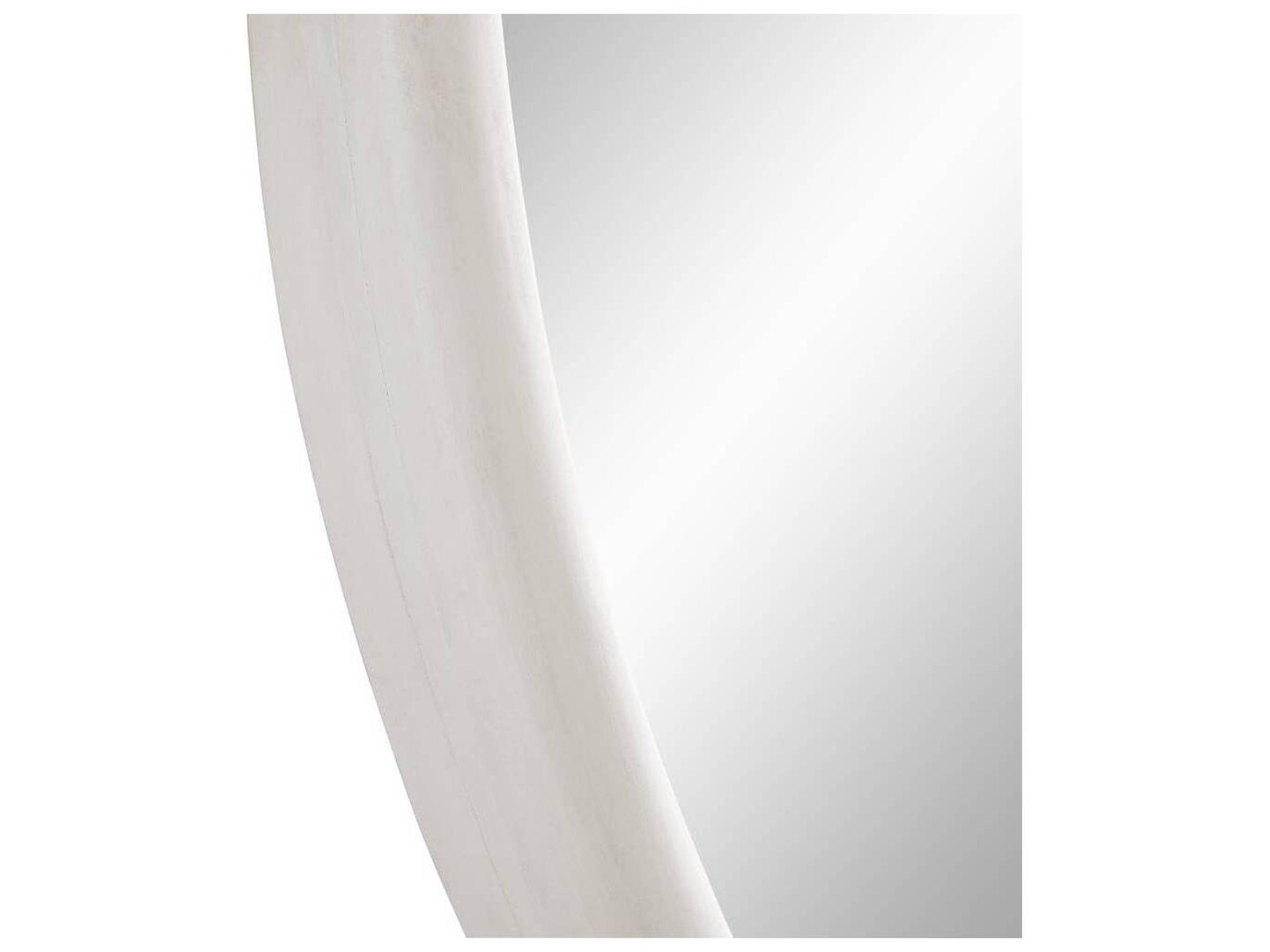 Arteriors Home Lesley Whitewash Round Floor Mirror