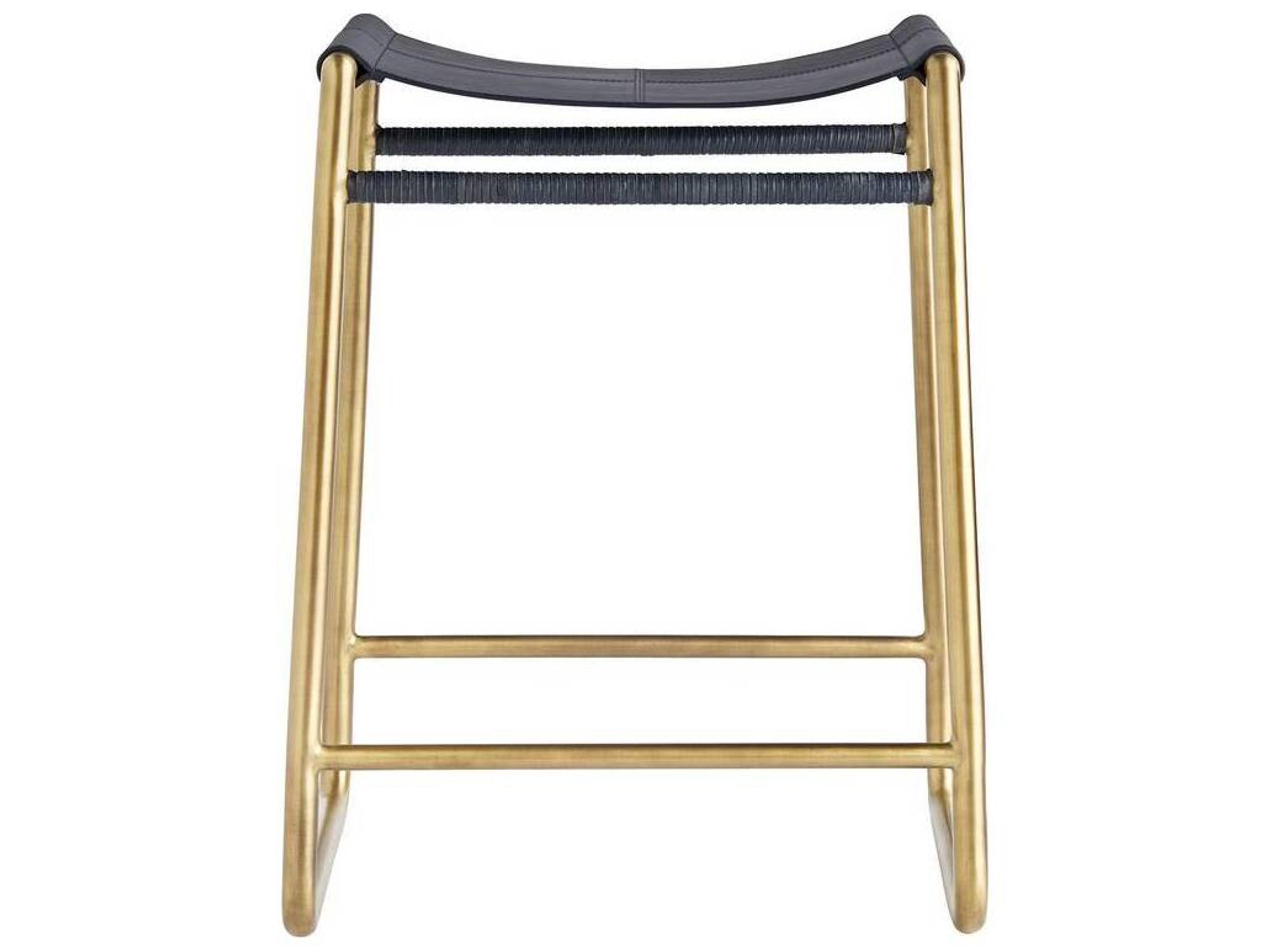 Arteriors Home Indigo Leather Counter Stool Gasper