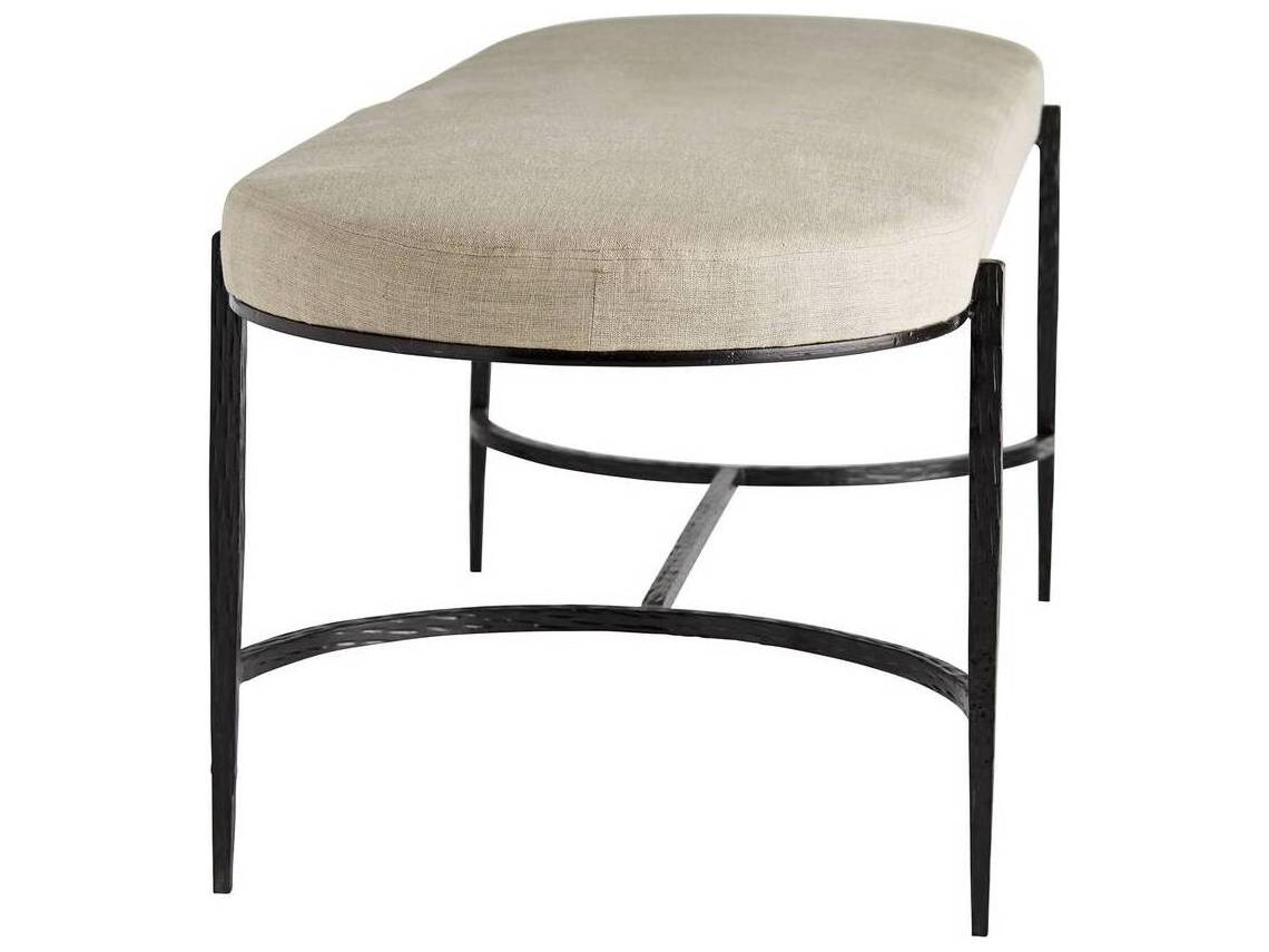 Arteriors Home Hanson Natural White Upholstered Accent Bench