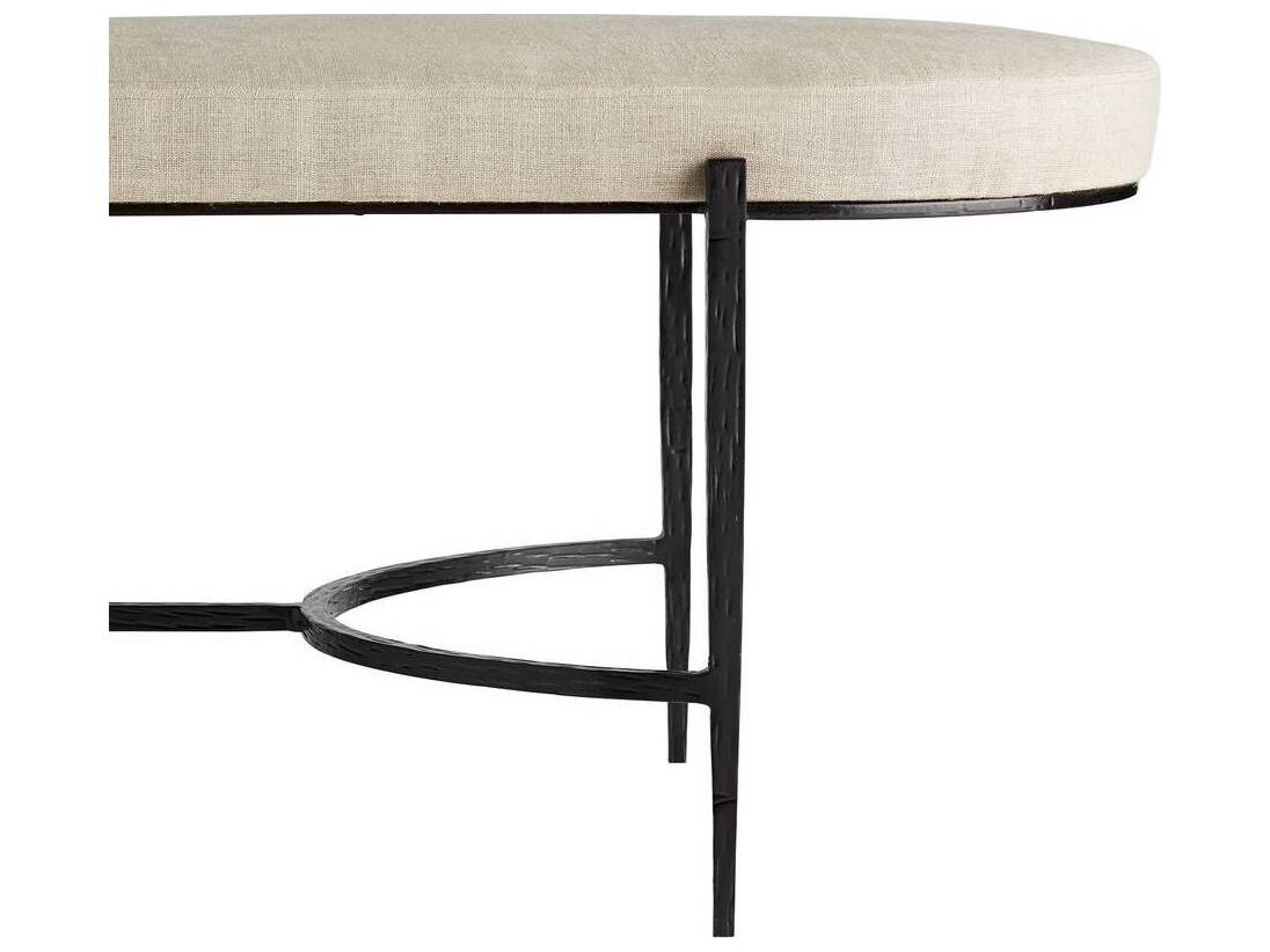 Arteriors Home Hanson Natural White Upholstered Accent Bench