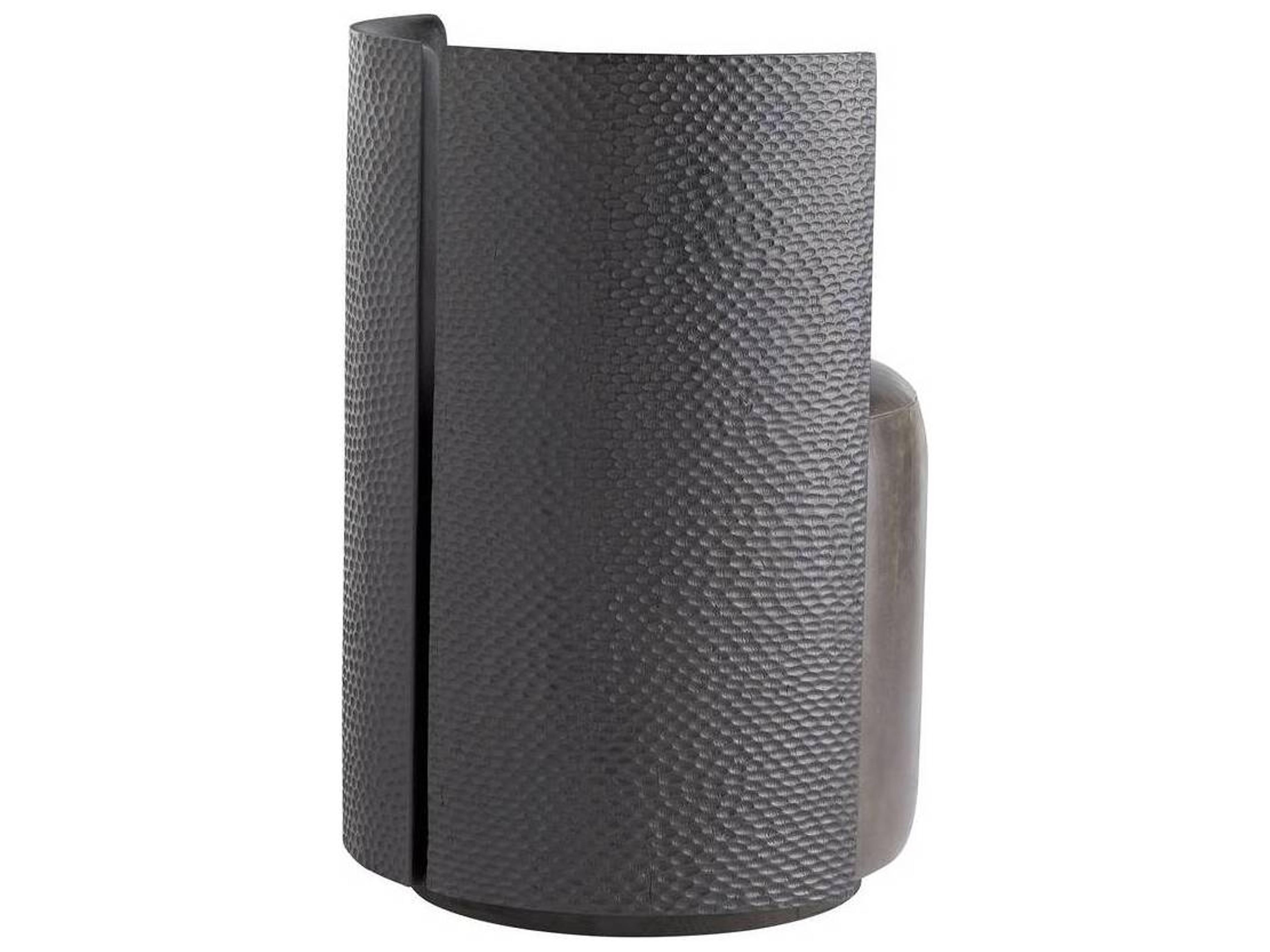 Arteriors Home Hoover Black Leather Armless Dining Chair