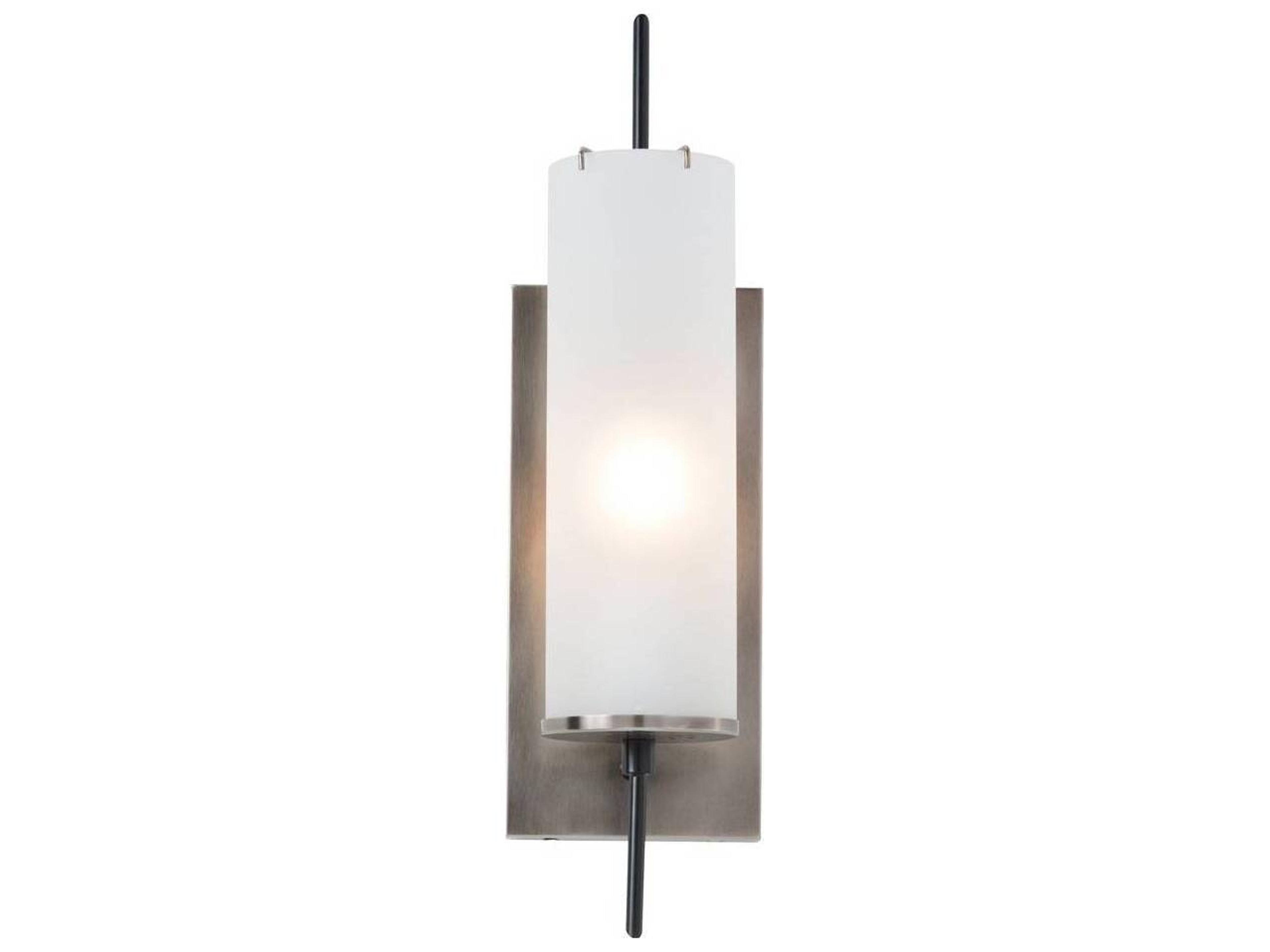 Arteriors Home Stefan 1-Light Vintage Silver With Frosted Glass Wall Sconce