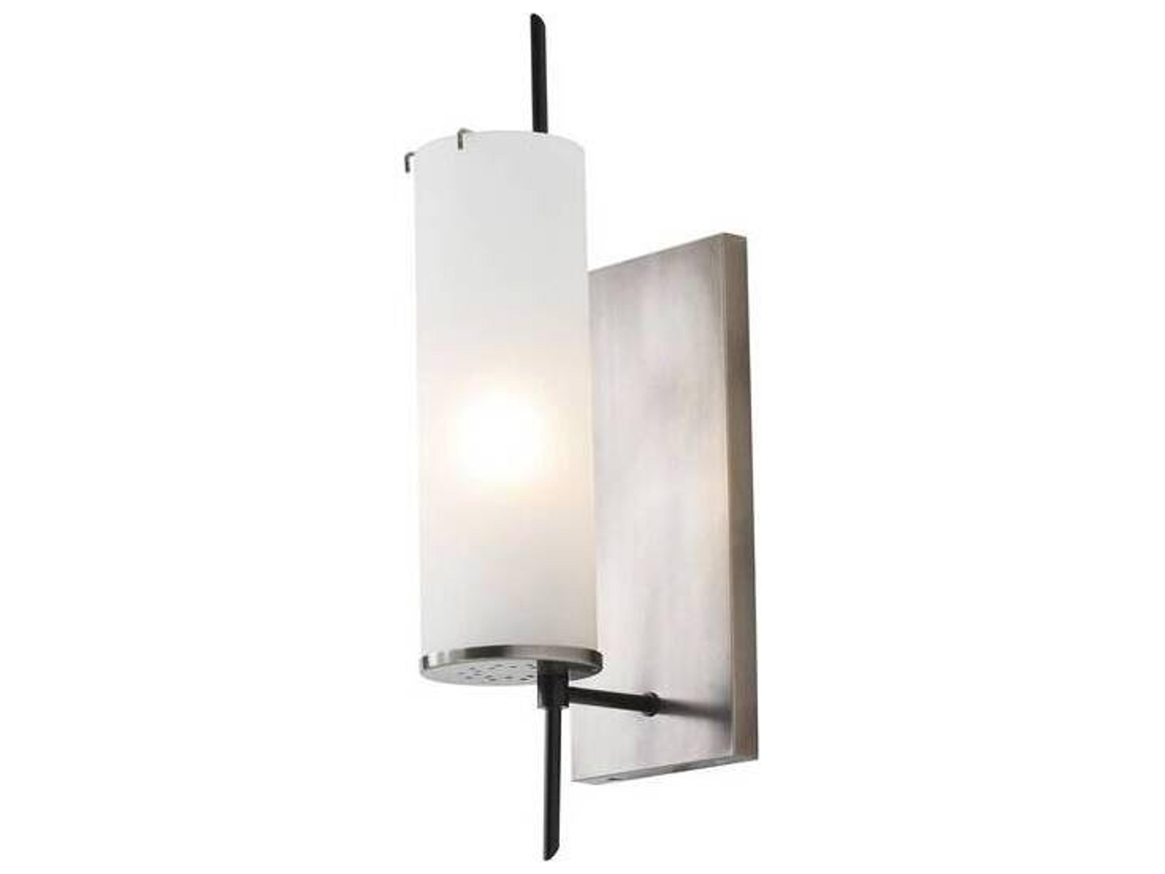 Arteriors Home Stefan 1-Light Vintage Silver With Frosted Glass Wall Sconce