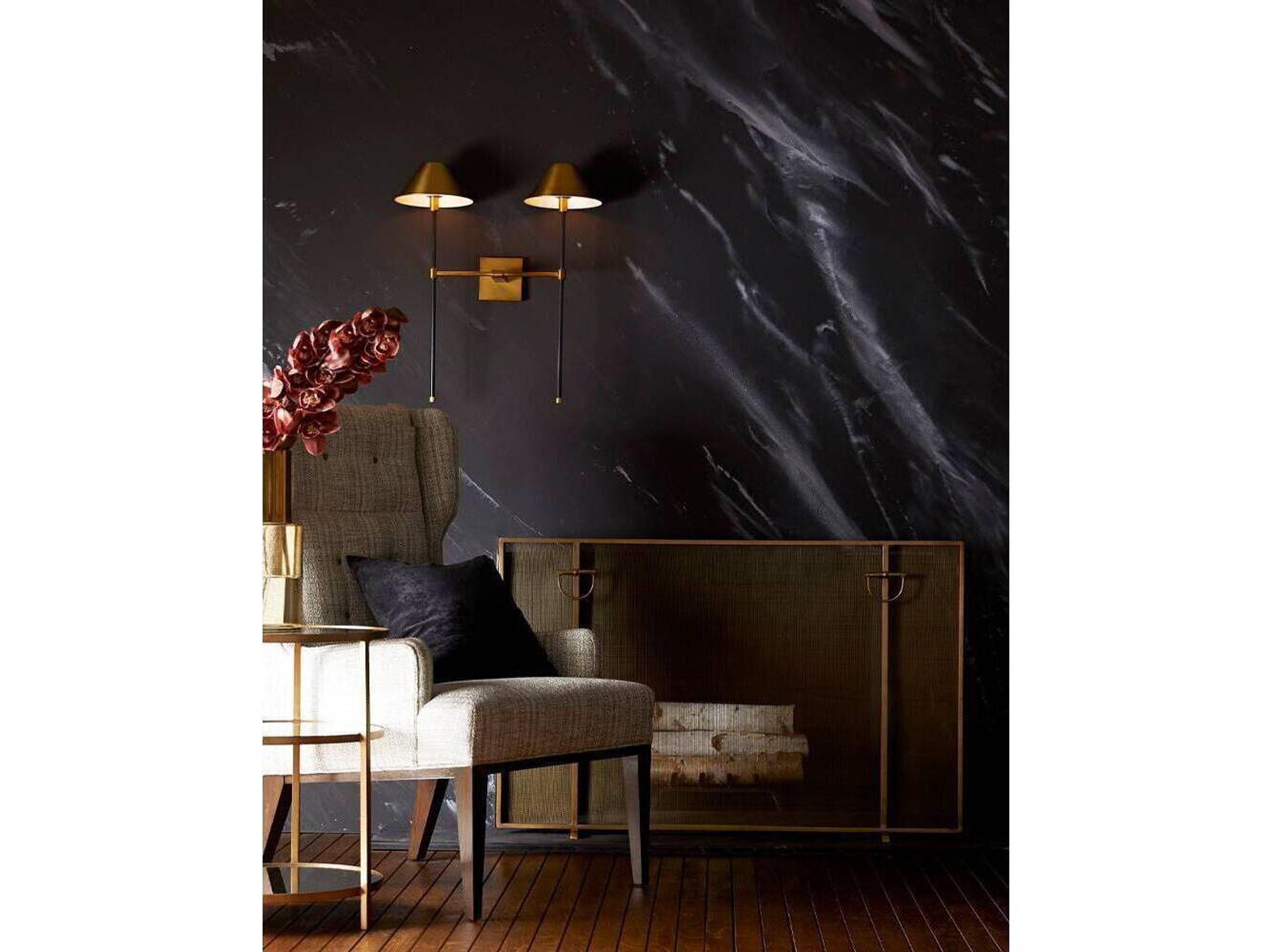 Arteriors Home Havana 2-Light Bronze Antique Brass Wall Sconce