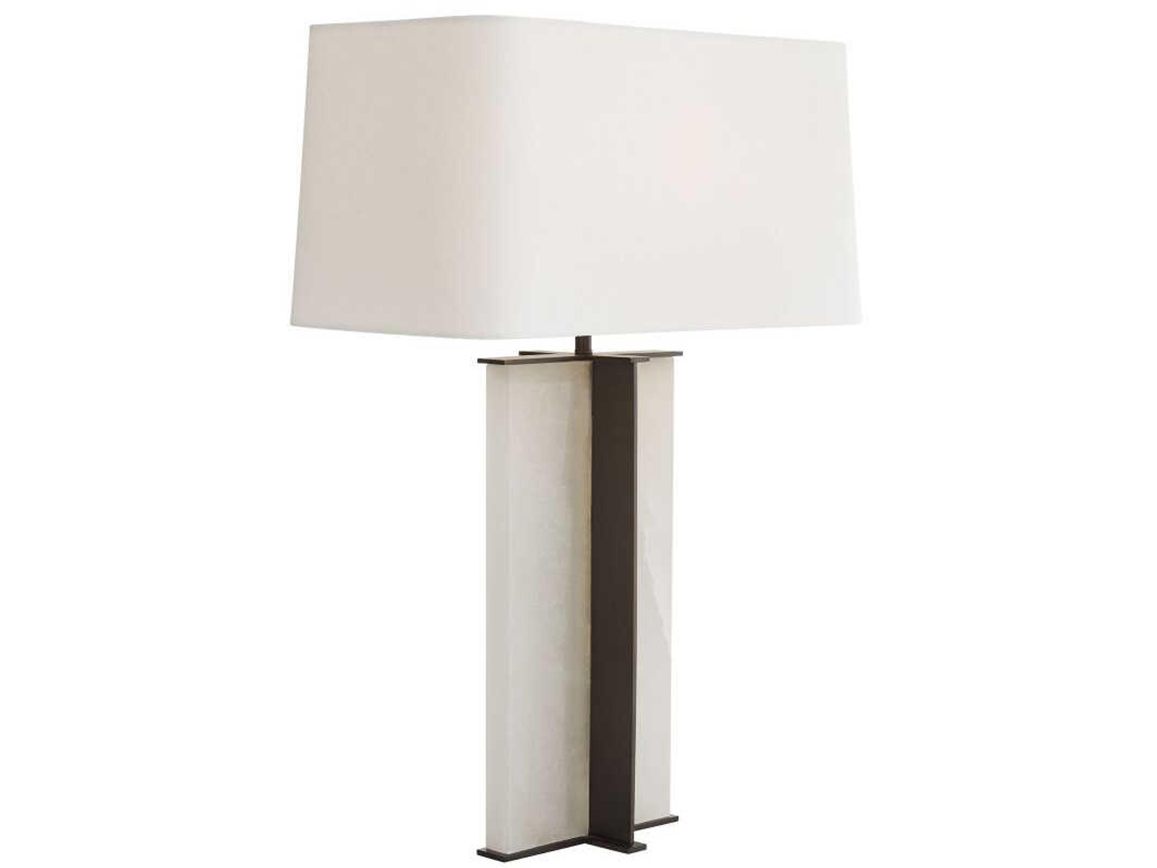Arteriors Home Lyon Bronze White Alabaster Buffet Lamp