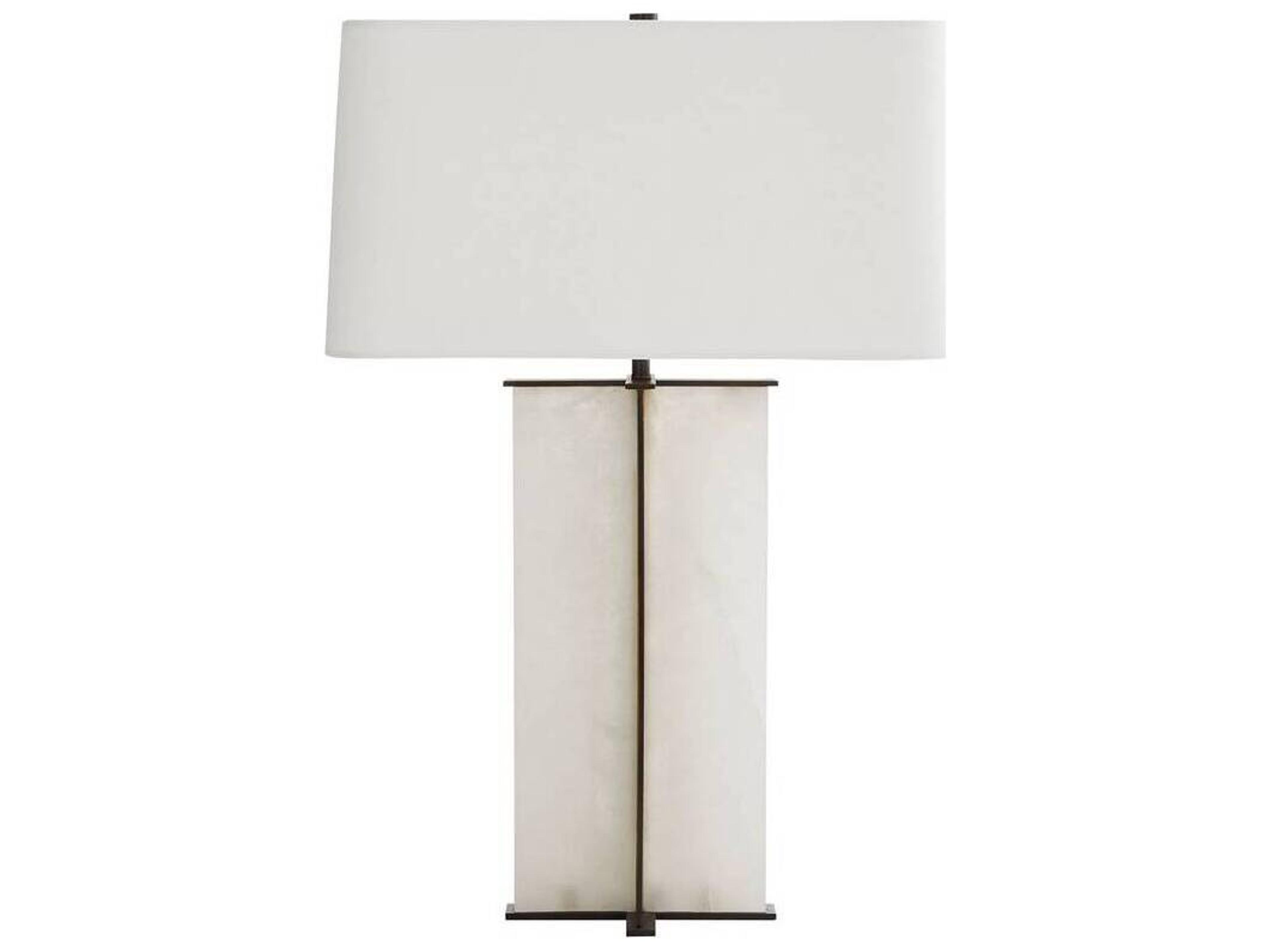 Arteriors Home Lyon Bronze White Alabaster Buffet Lamp
