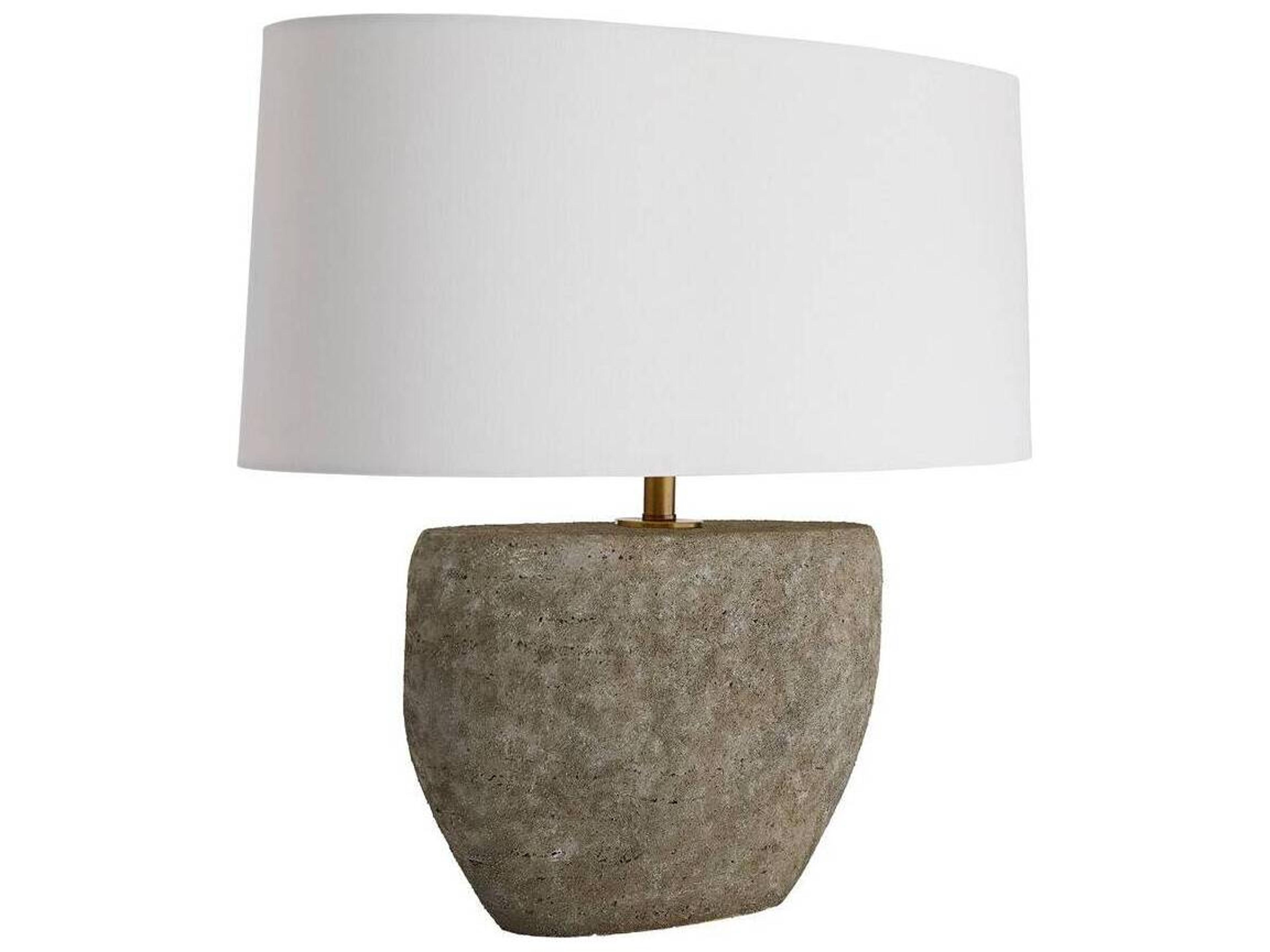 Arteriors Home Odessa Fossil Antique Brass Gray Buffet Lamp